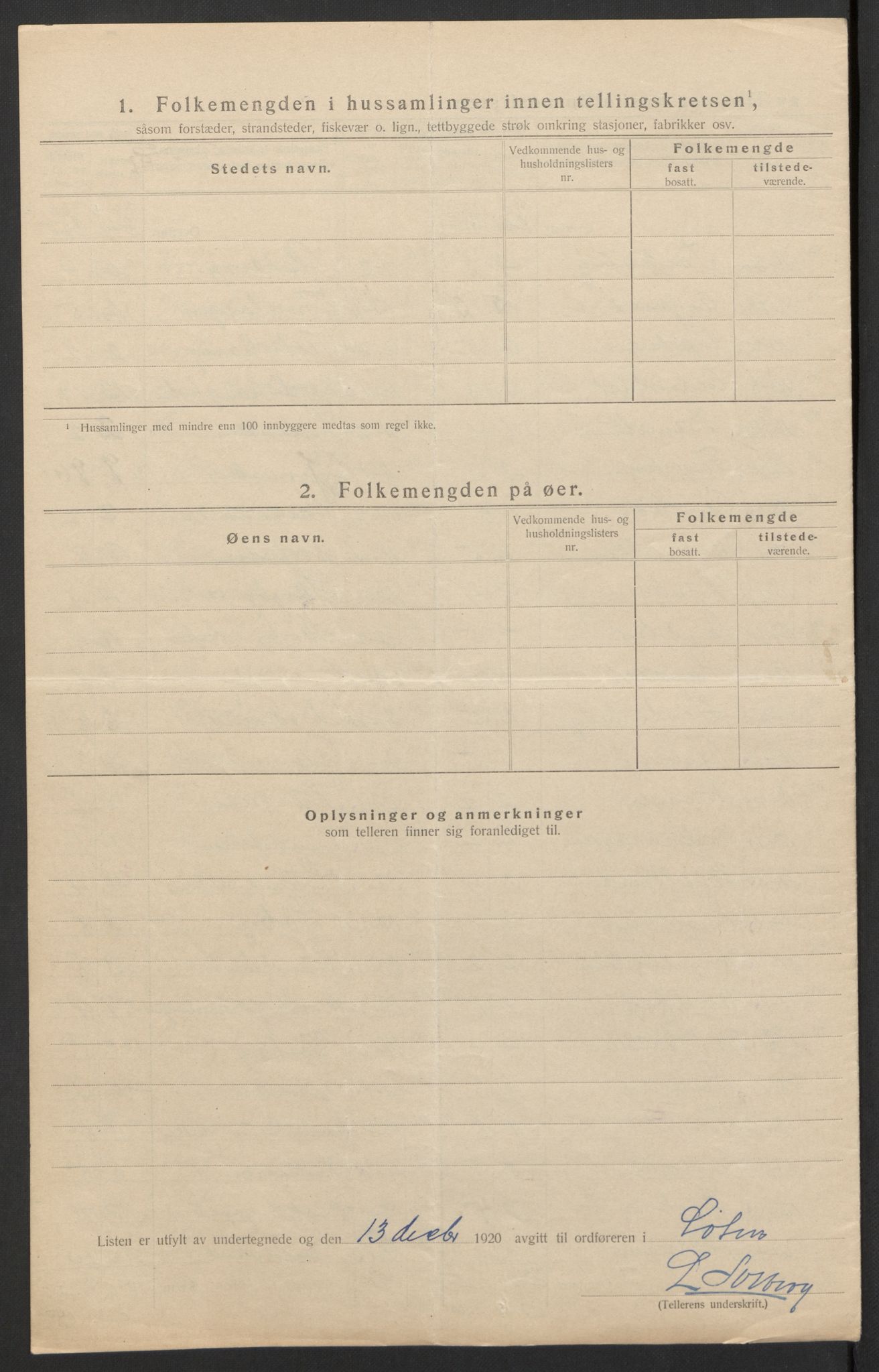 SAH, 1920 census for Løten, 1920, p. 21