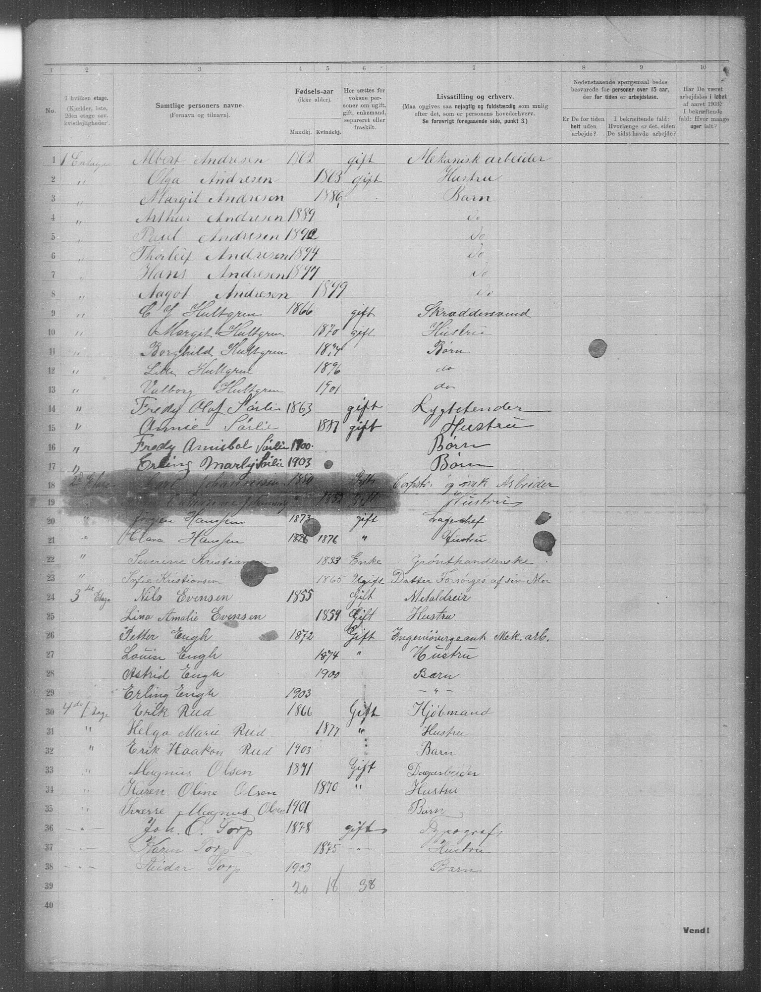 OBA, Municipal Census 1903 for Kristiania, 1903, p. 12826