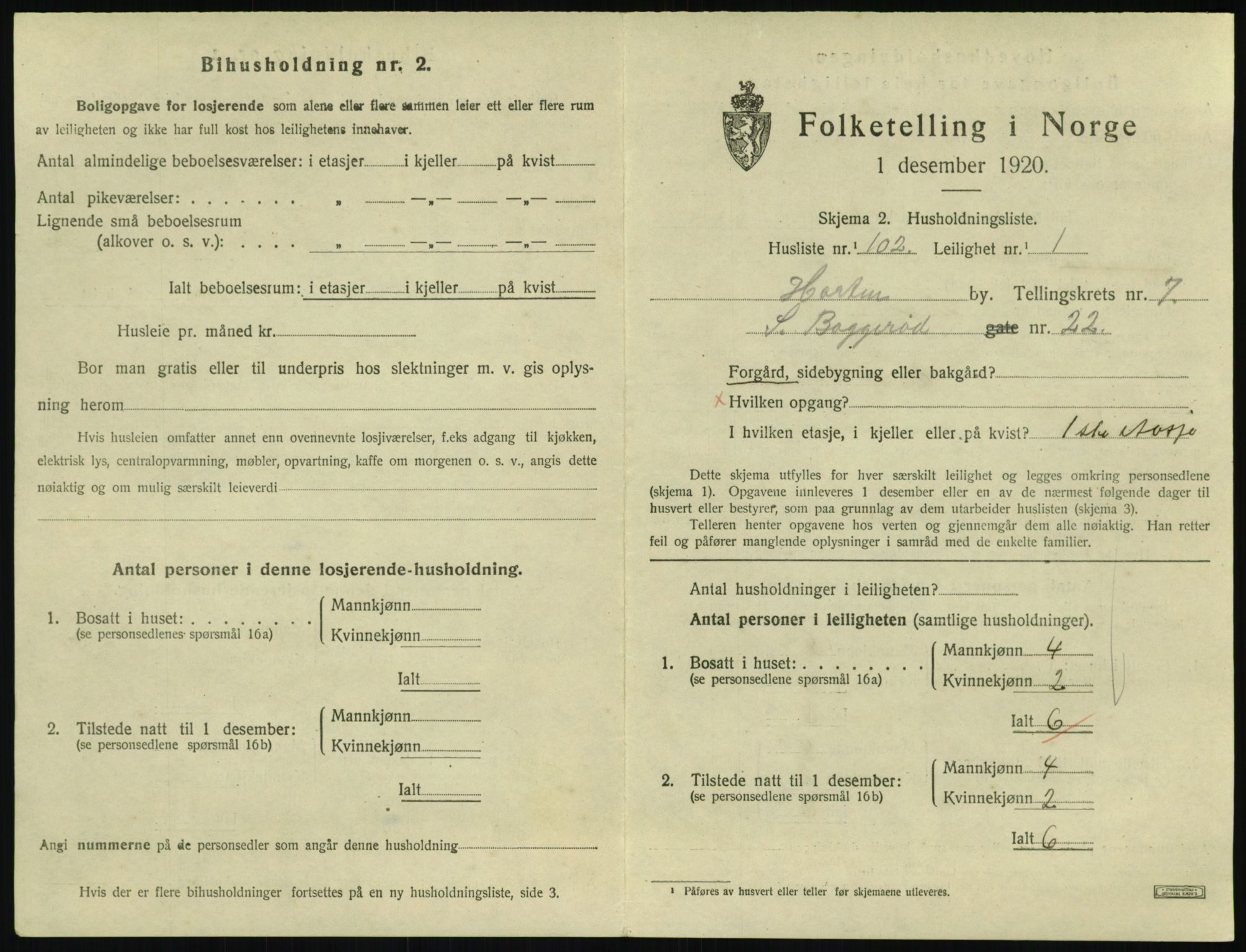 SAKO, 1920 census for Horten, 1920, p. 7571