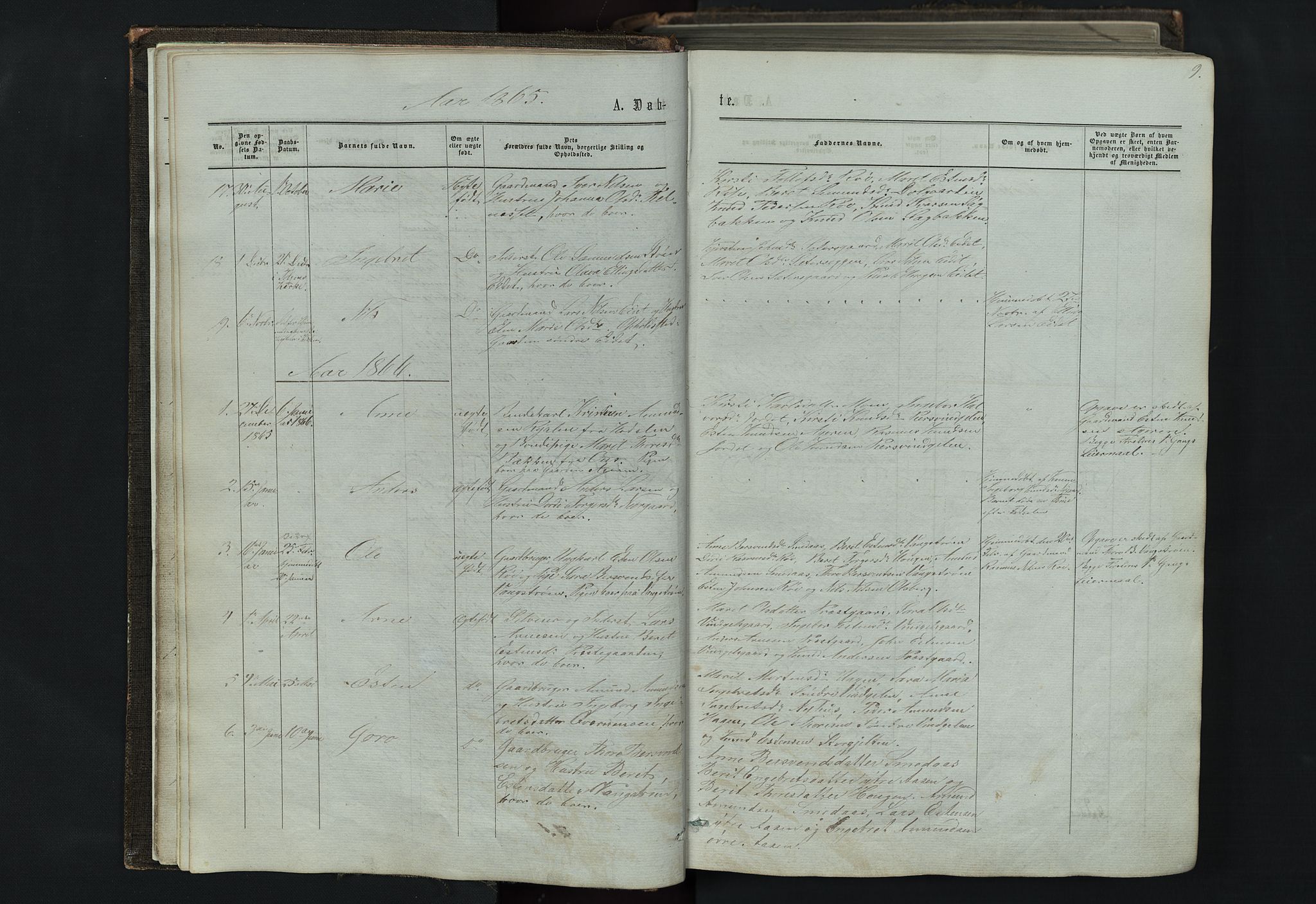 Tolga prestekontor, AV/SAH-PREST-062/L/L0005: Parish register (copy) no. 5, 1862-1893, p. 9