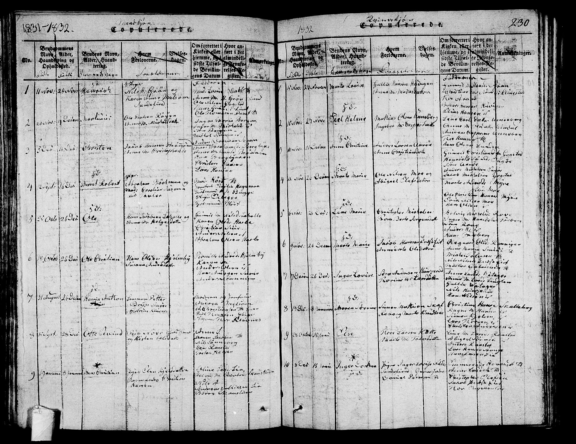 Sandar kirkebøker, SAKO/A-243/G/Ga/L0001: Parish register (copy) no. 1, 1814-1835, p. 230