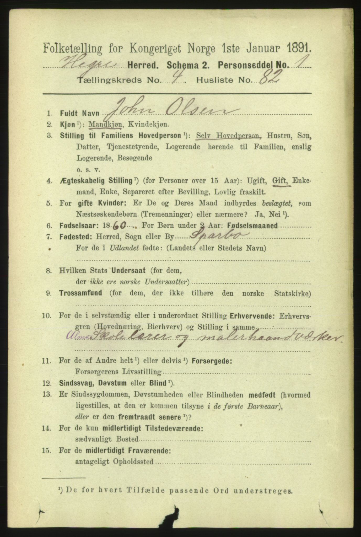 RA, 1891 census for 1712 Hegra, 1891, p. 1953