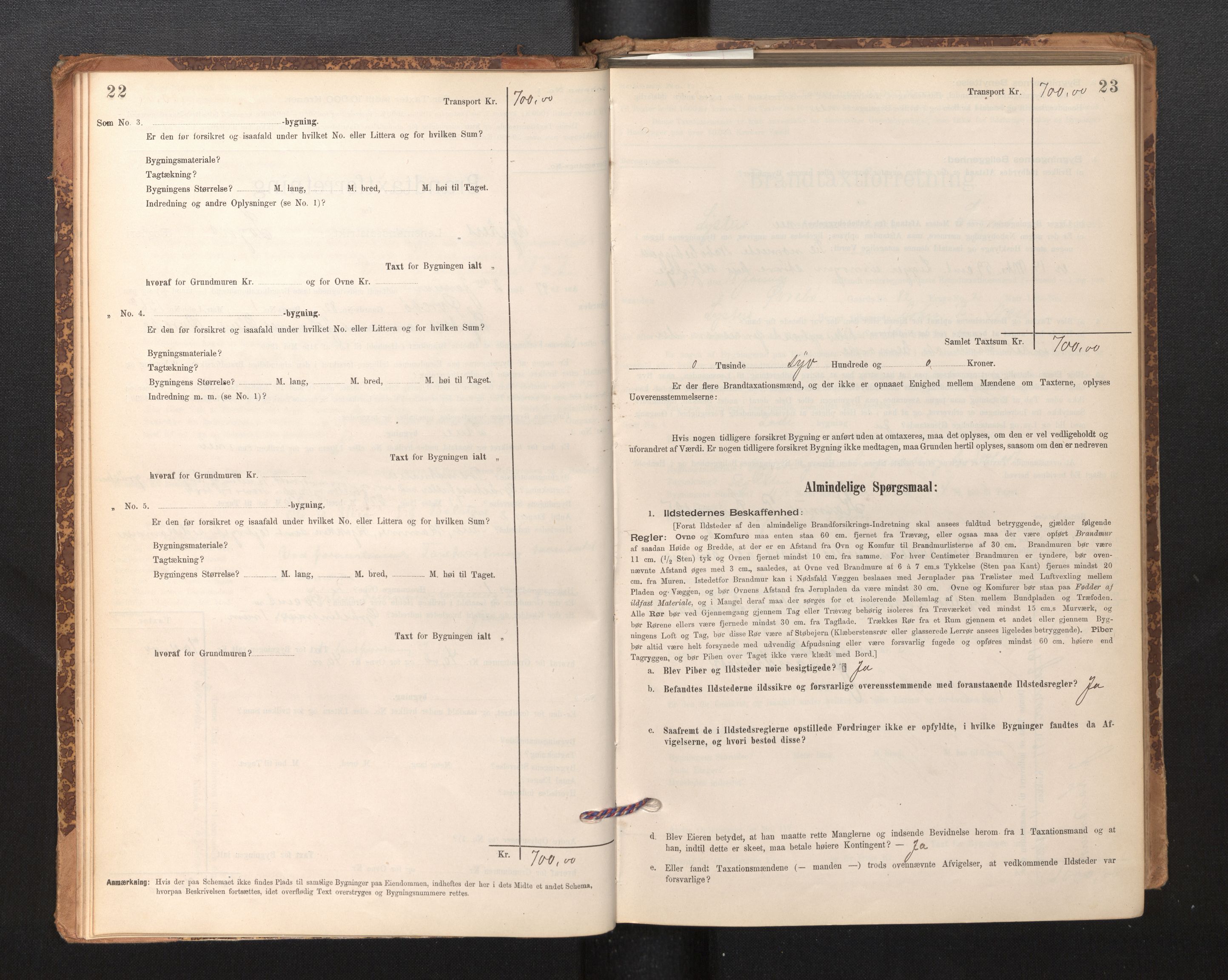 Lensmannen i Luster, SAB/A-29301/0012/L0007: Branntakstprotokoll, skjematakst, 1895-1935, p. 22-23
