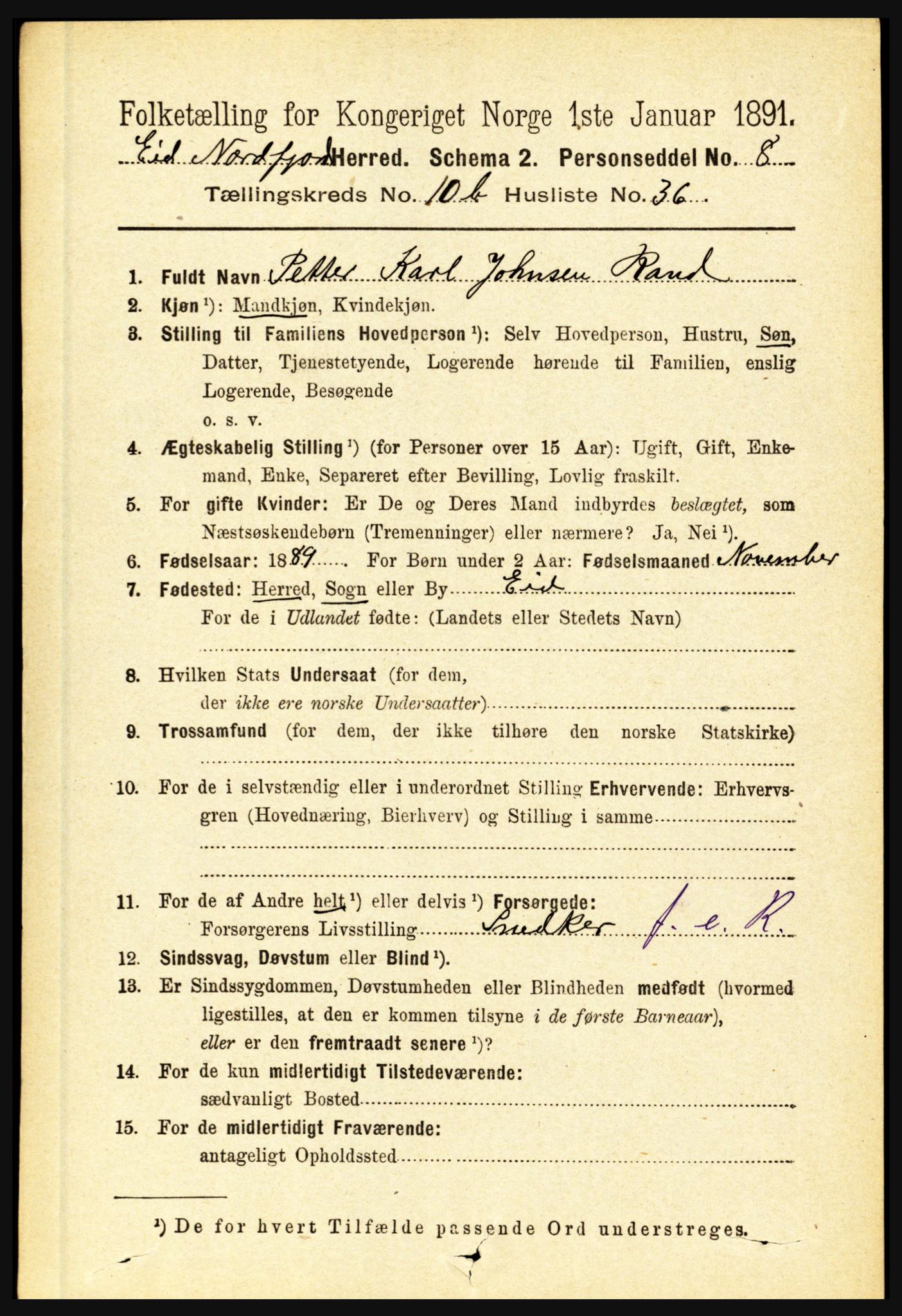 RA, 1891 census for 1443 Eid, 1891, p. 3561