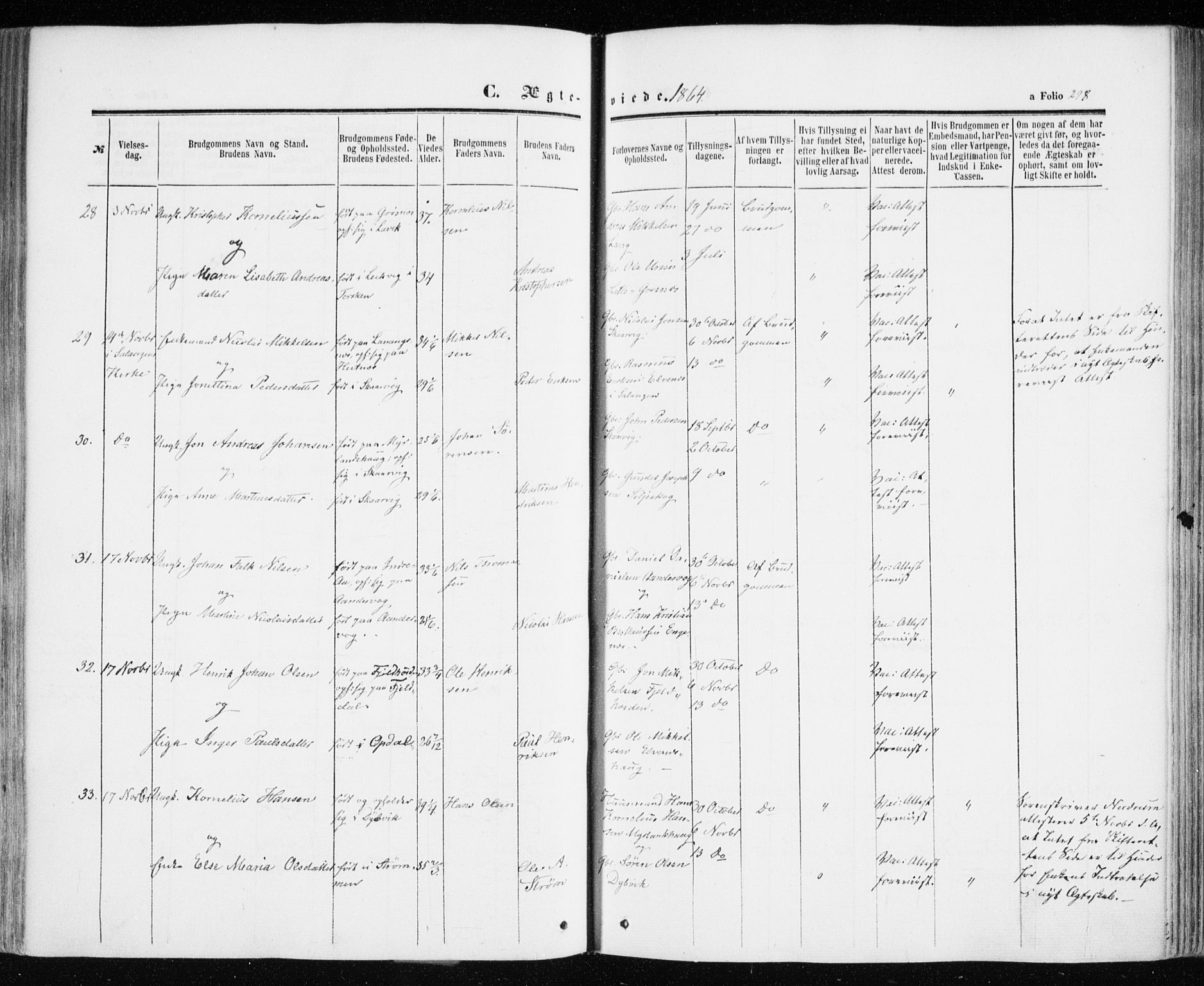 Ibestad sokneprestembete, SATØ/S-0077/H/Ha/Haa/L0009kirke: Parish register (official) no. 9, 1859-1868, p. 298