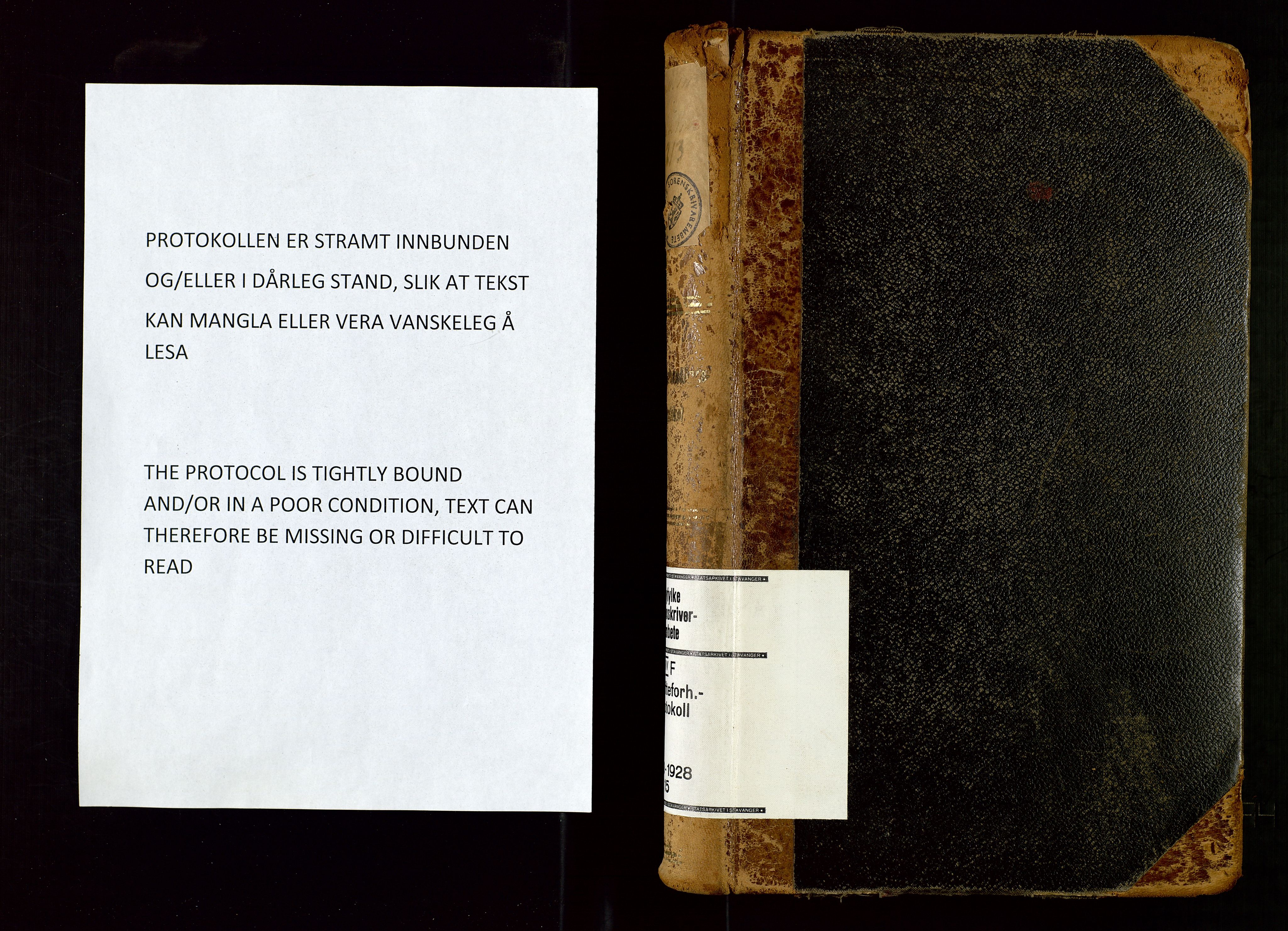 Ryfylke tingrett, AV/SAST-A-100055/001/IV/IVF/L0015: Skifteforhandlingsprotokoll, 1910-1928