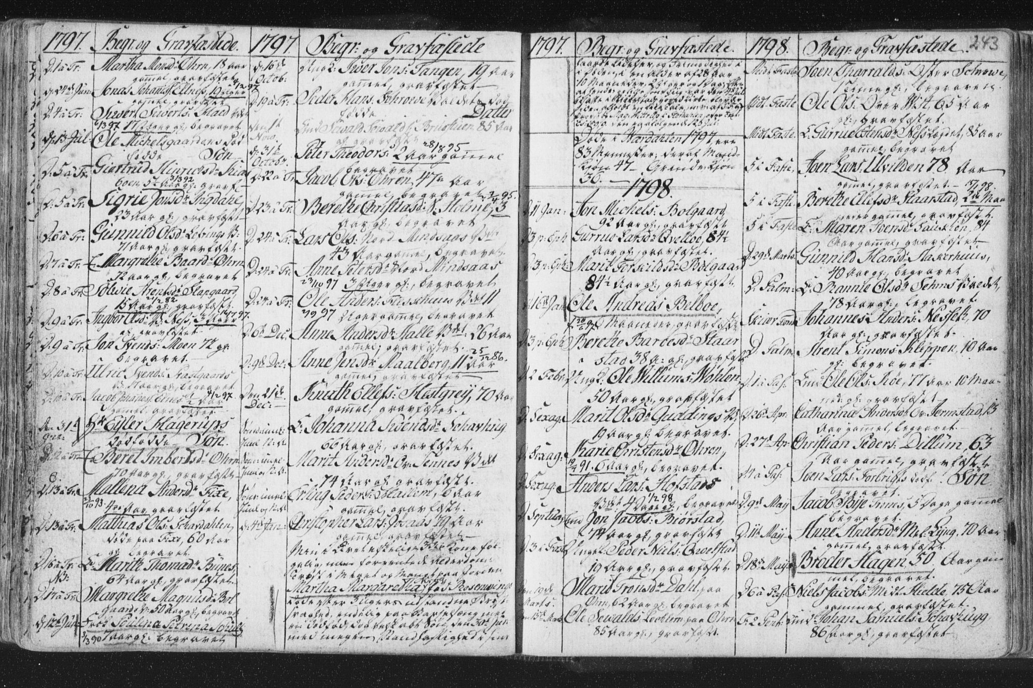 Ministerialprotokoller, klokkerbøker og fødselsregistre - Nord-Trøndelag, SAT/A-1458/723/L0232: Parish register (official) no. 723A03, 1781-1804, p. 243