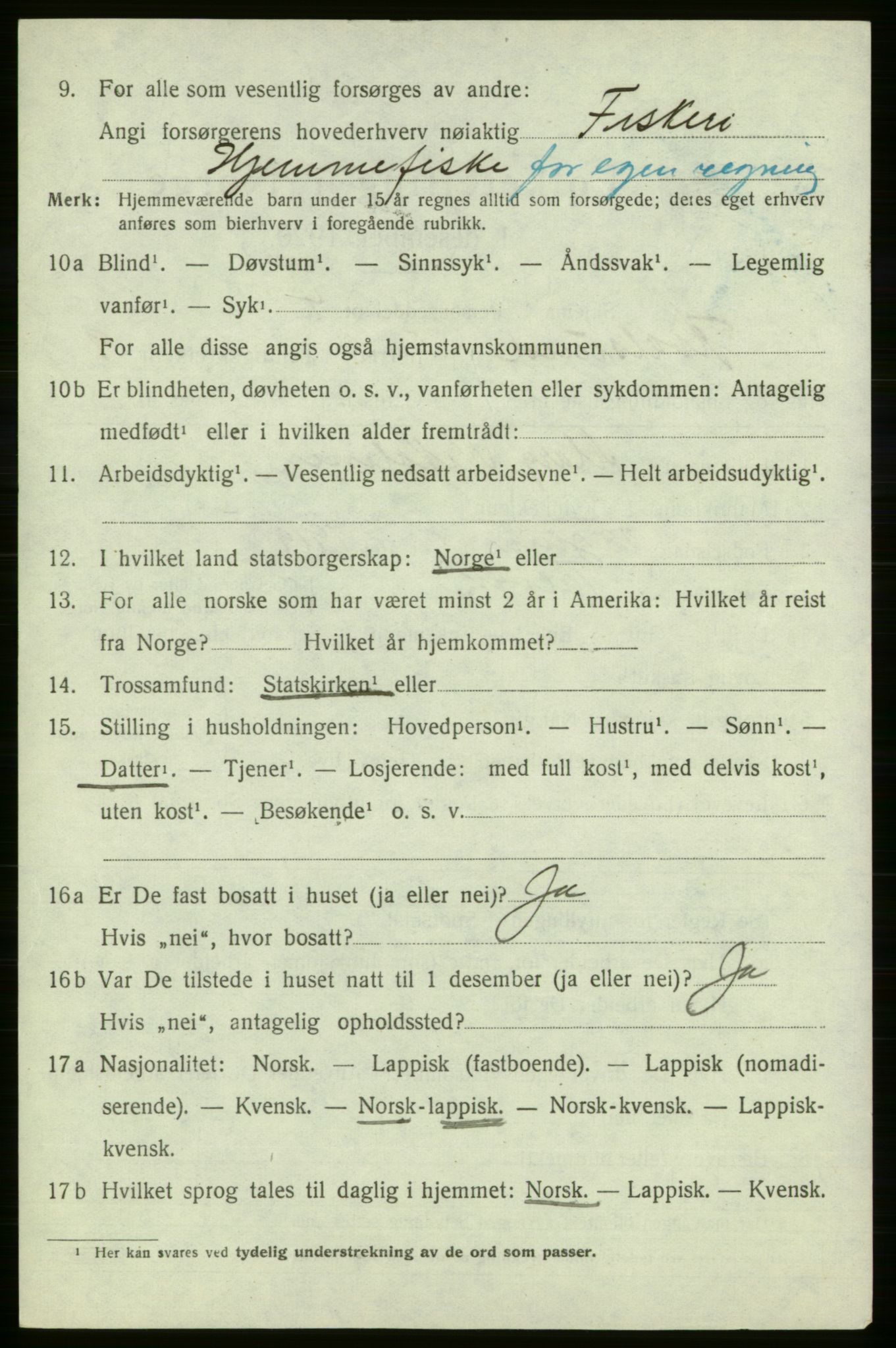 SATØ, 1920 census for , 1920, p. 2773