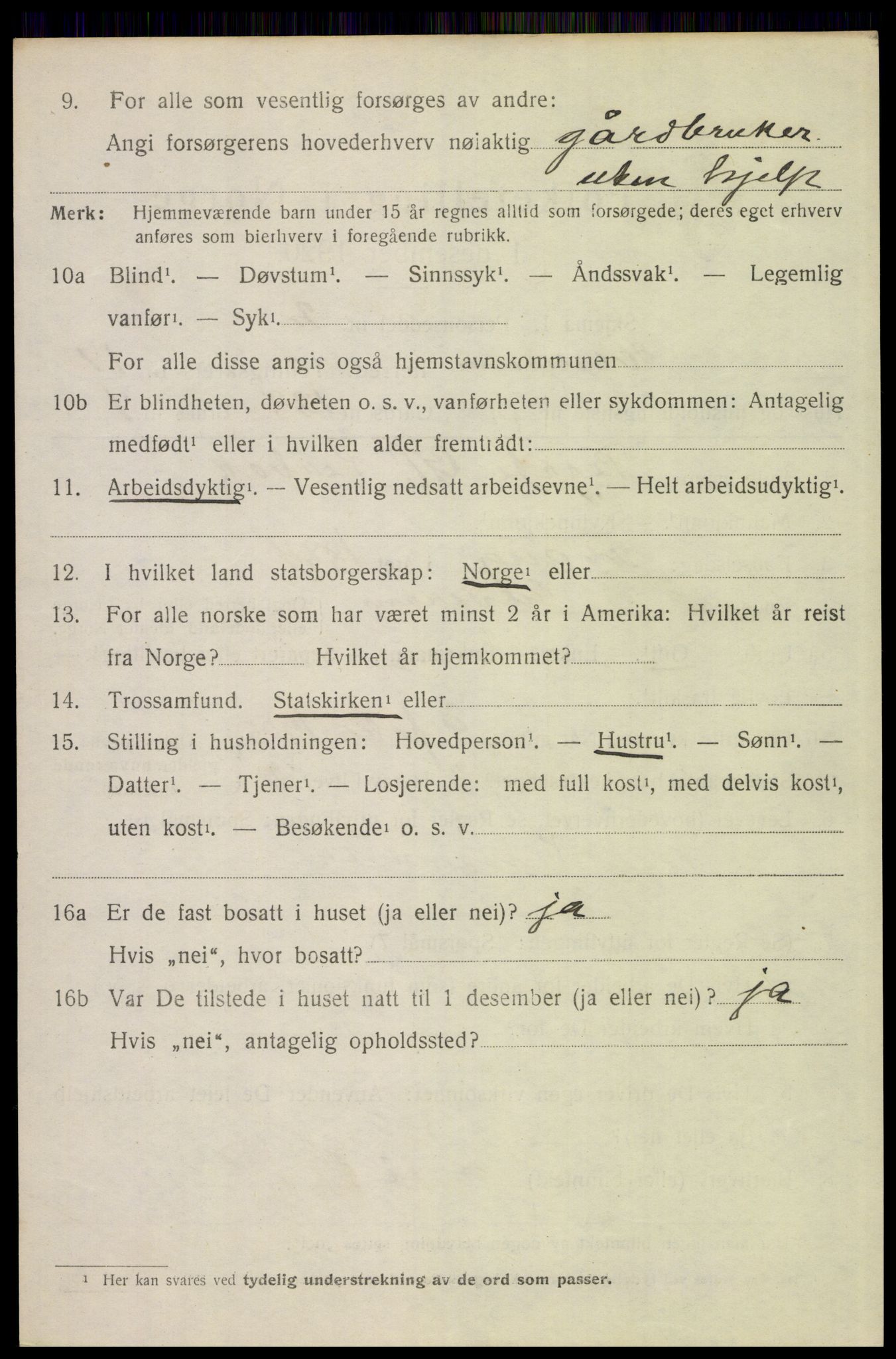 SAH, 1920 census for Elverum, 1920, p. 22079