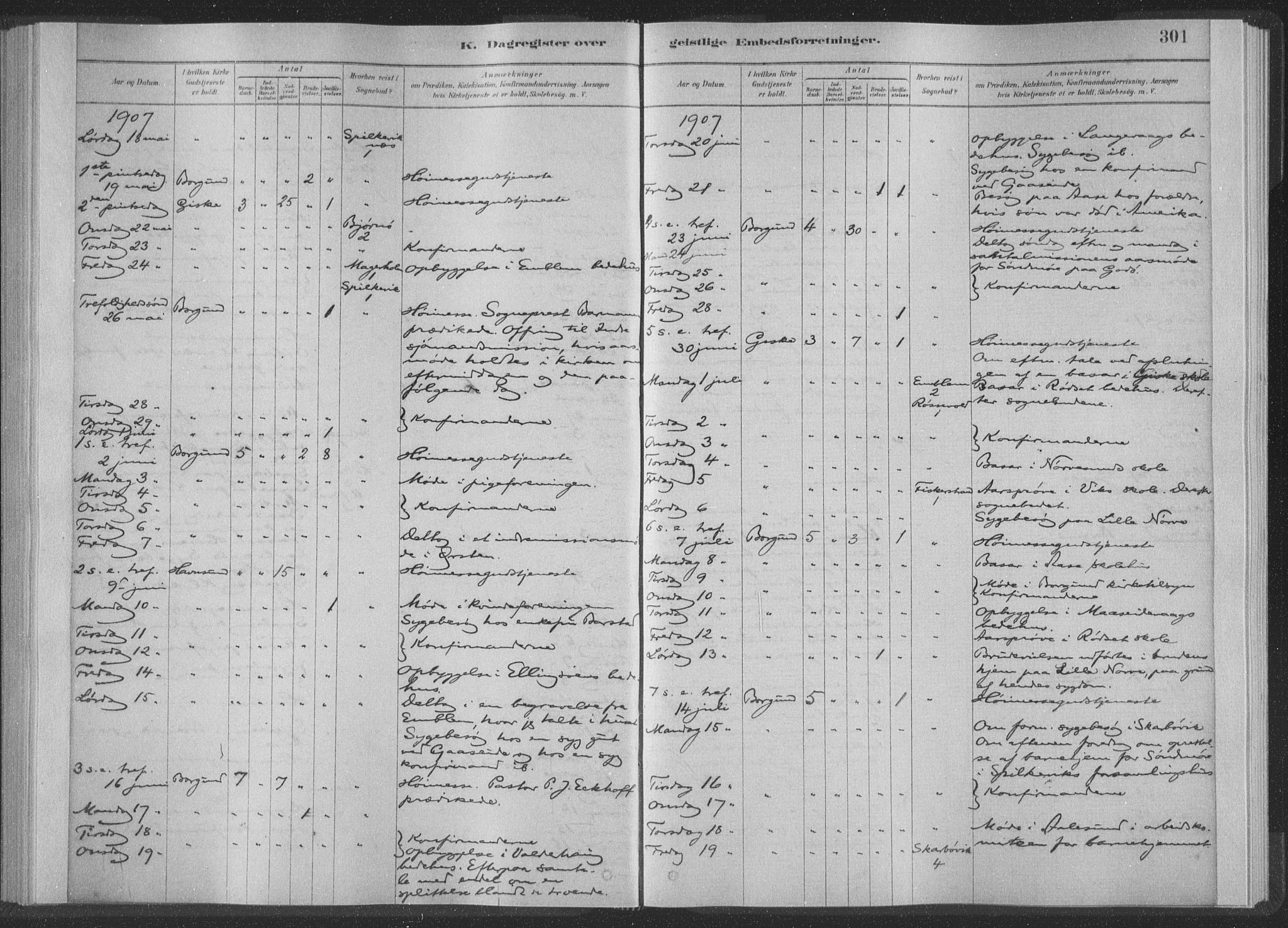 Ministerialprotokoller, klokkerbøker og fødselsregistre - Møre og Romsdal, SAT/A-1454/528/L0404: Parish register (official) no. 528A13II, 1880-1922, p. 301