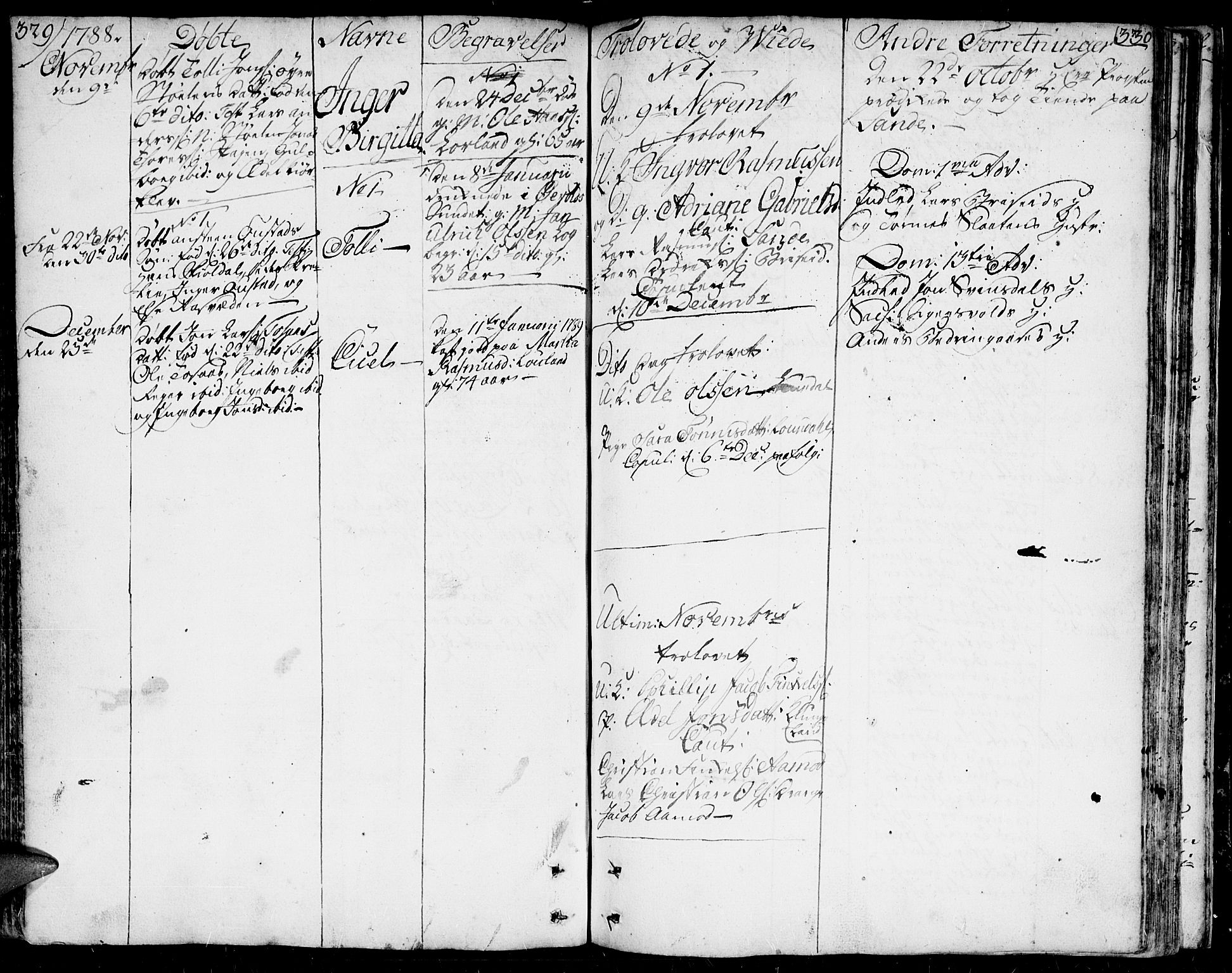 Herad sokneprestkontor, AV/SAK-1111-0018/F/Fa/Faa/L0001: Parish register (official) no. A 1 /1, 1768-1799, p. 329-330