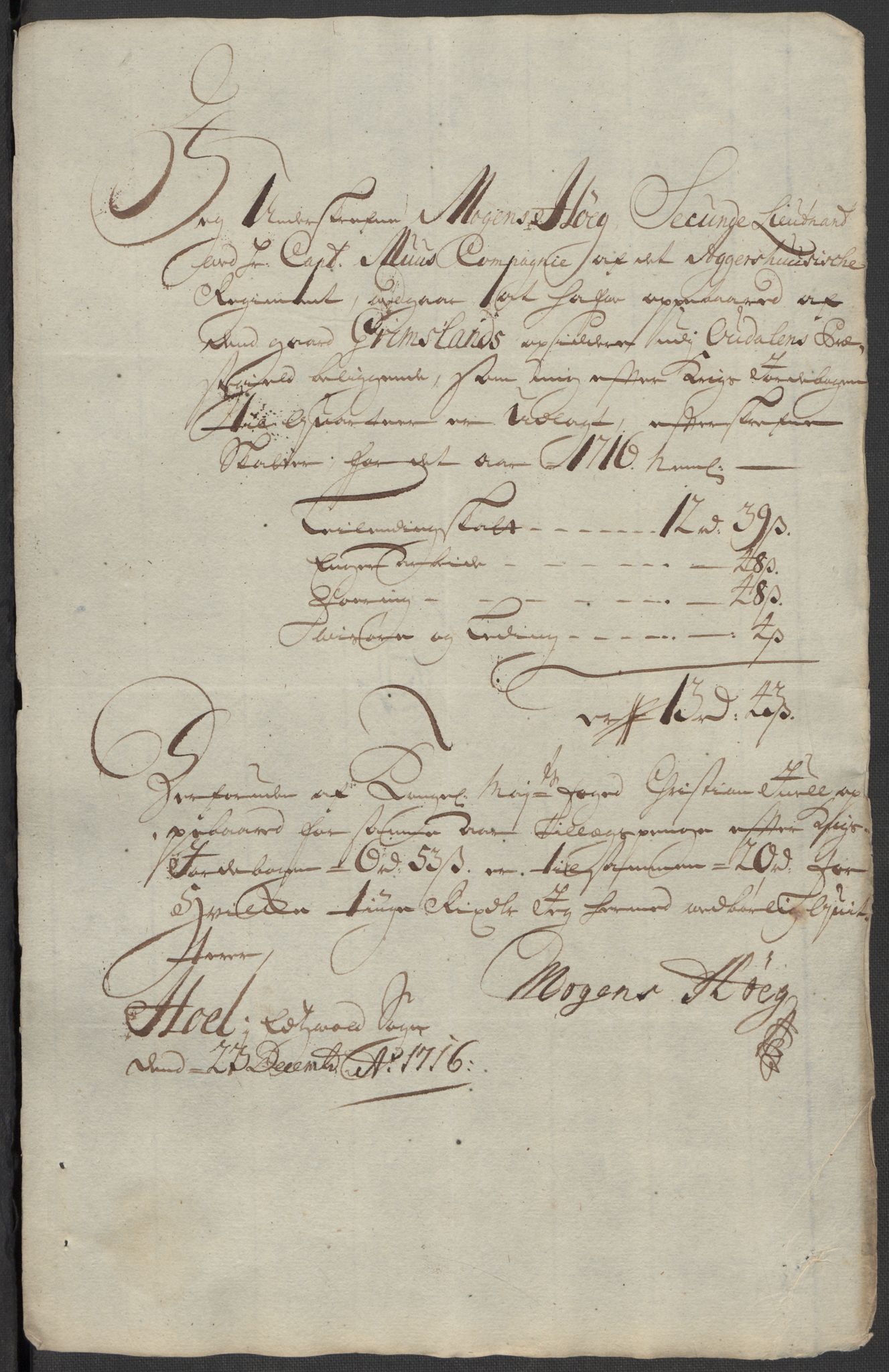 Rentekammeret inntil 1814, Reviderte regnskaper, Fogderegnskap, RA/EA-4092/R13/L0855: Fogderegnskap Solør, Odal og Østerdal, 1716, p. 327