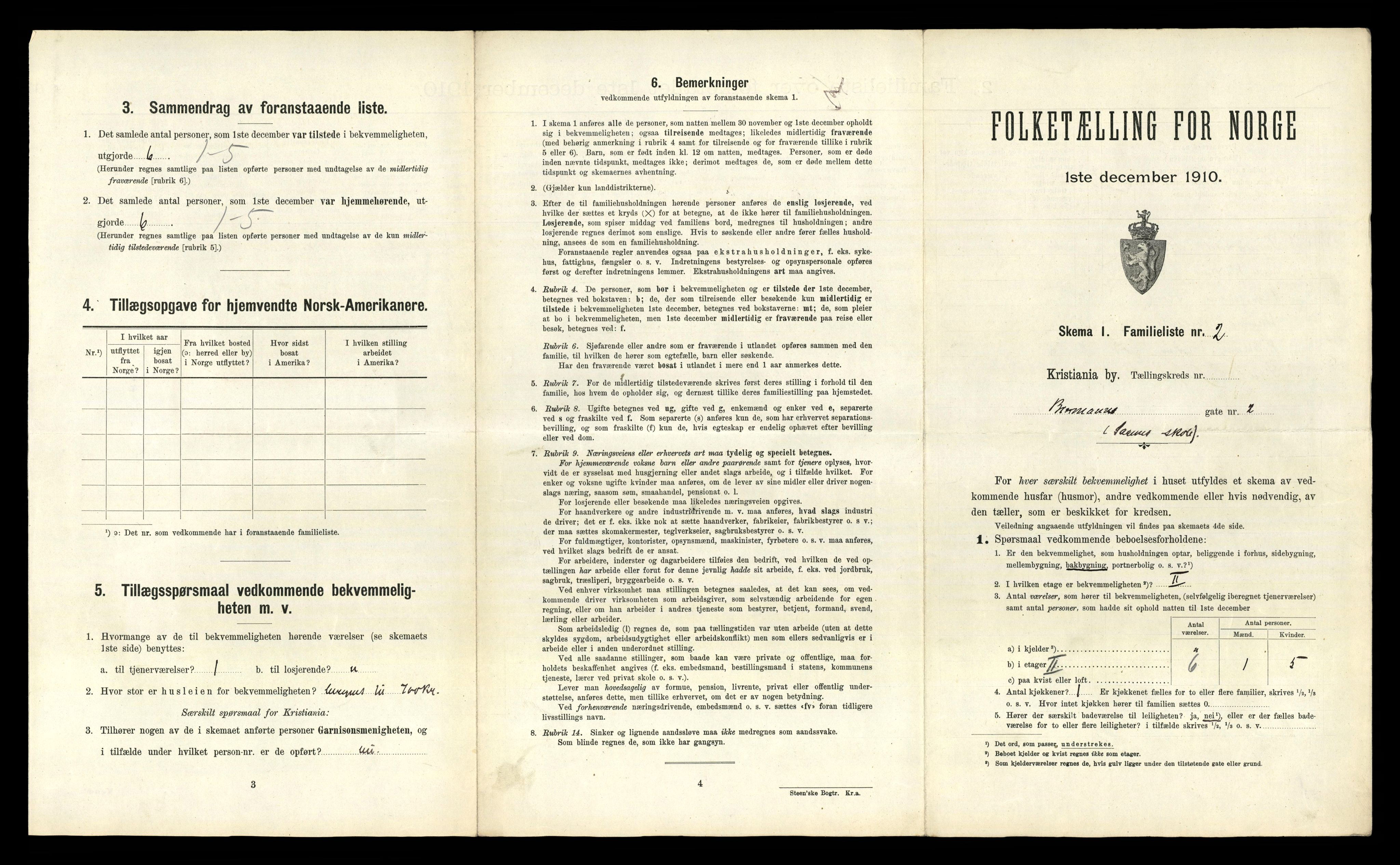 RA, 1910 census for Kristiania, 1910, p. 5483