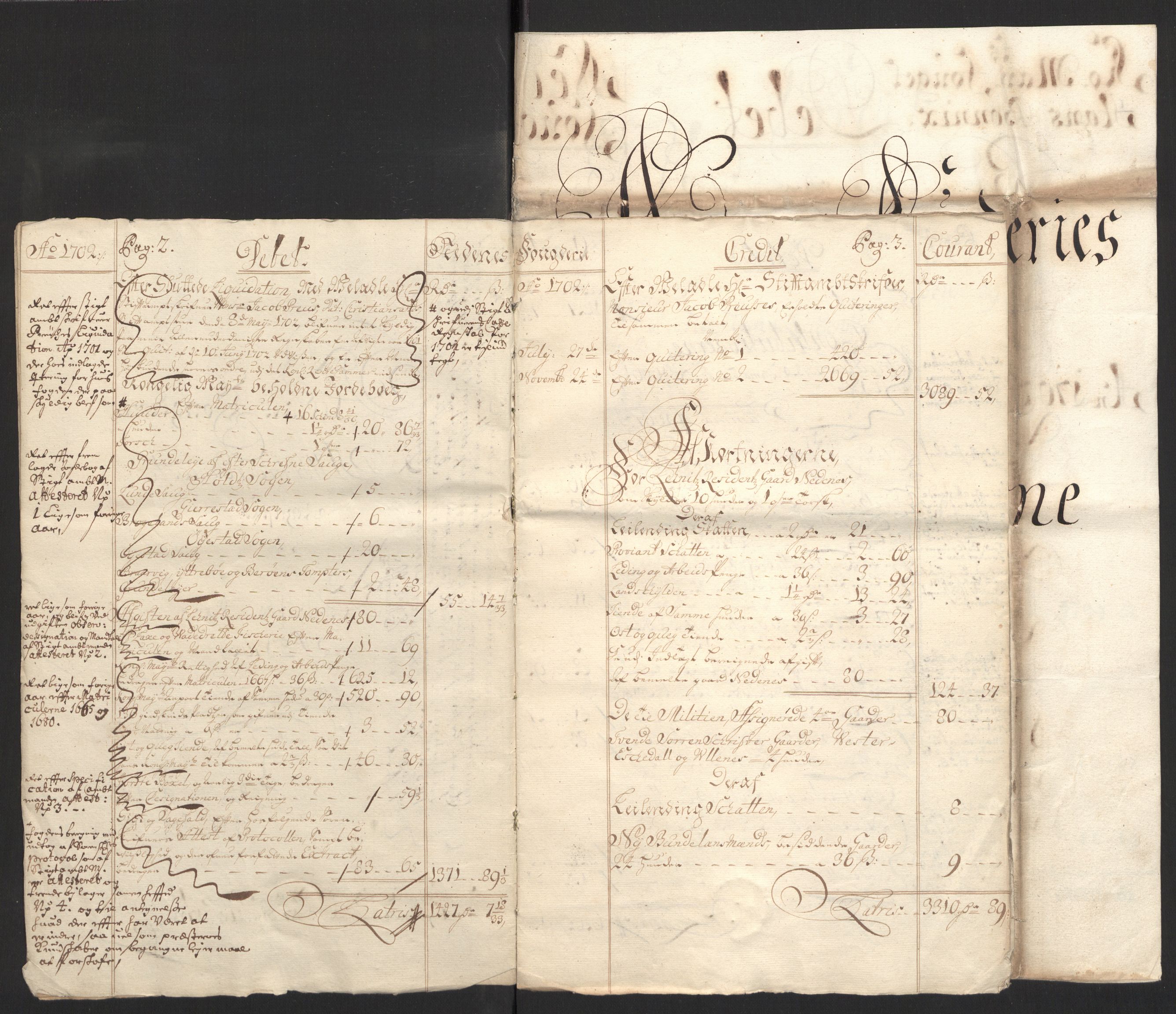 Rentekammeret inntil 1814, Reviderte regnskaper, Fogderegnskap, RA/EA-4092/R39/L2316: Fogderegnskap Nedenes, 1702-1703, p. 11
