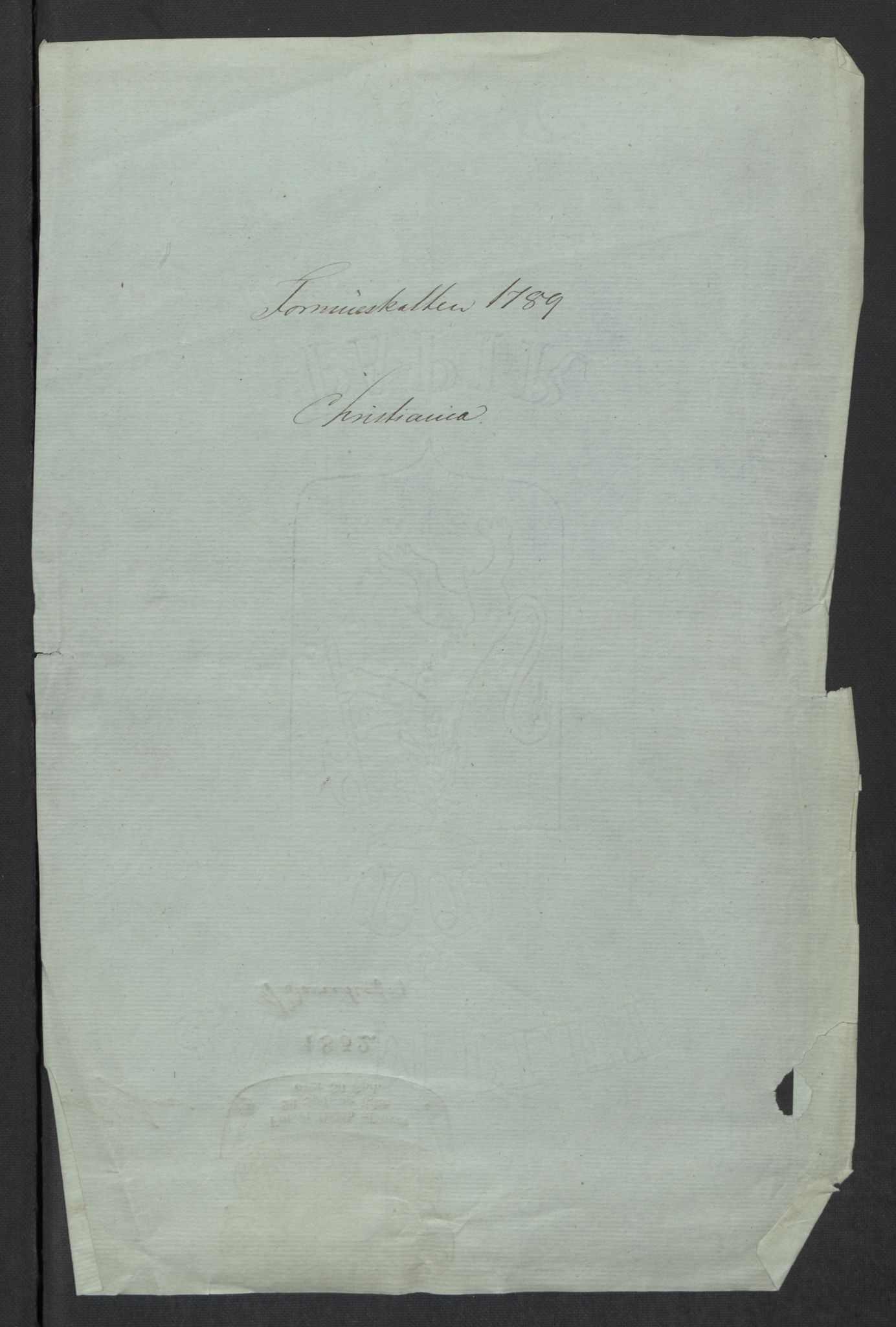 Rentekammeret inntil 1814, Reviderte regnskaper, Mindre regnskaper, RA/EA-4068/Rf/Rfe/L0005: Buskerud fogderi. Christiania, 1789, p. 344