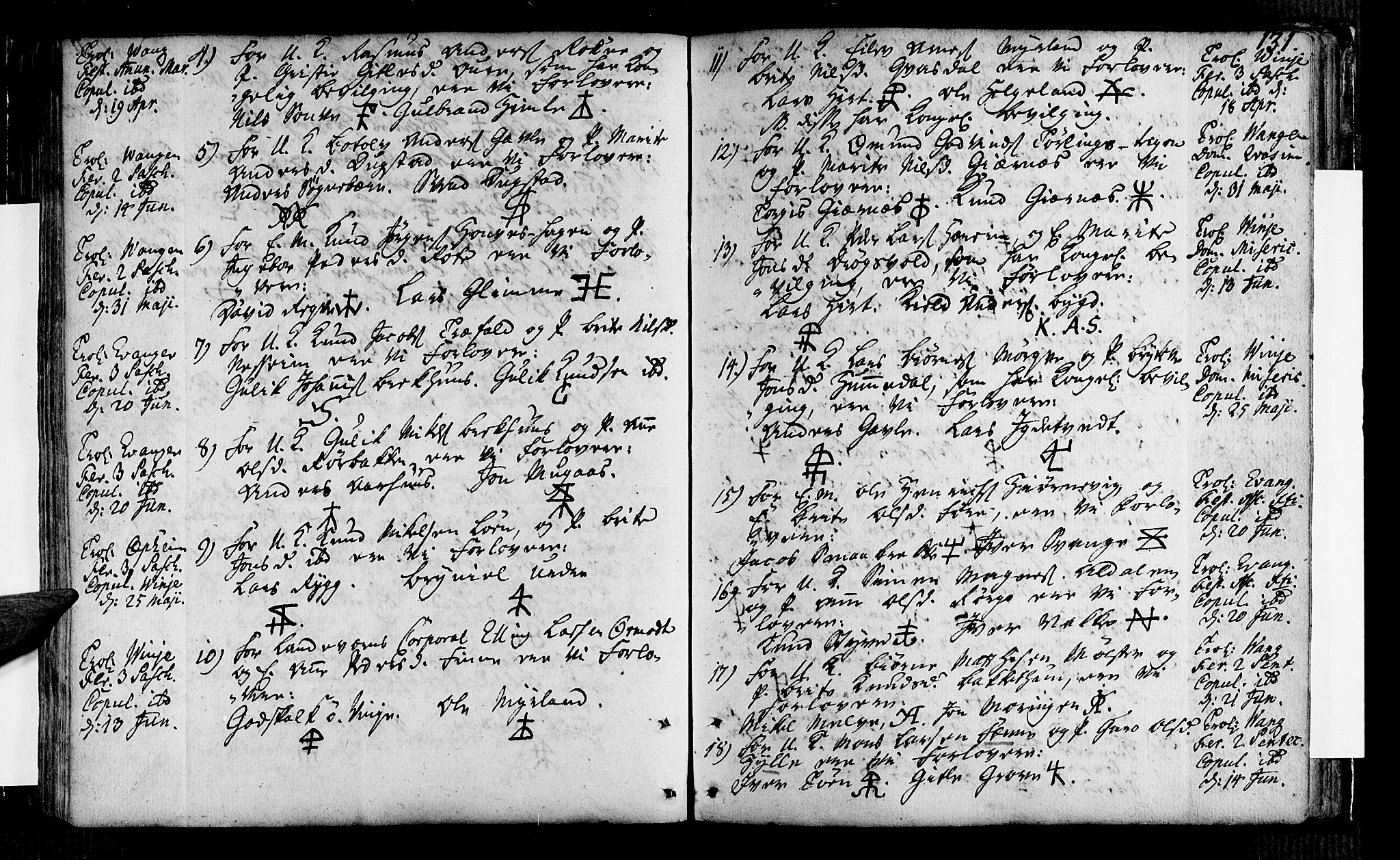 Voss sokneprestembete, AV/SAB-A-79001/H/Haa: Parish register (official) no. A 7, 1731-1773, p. 131