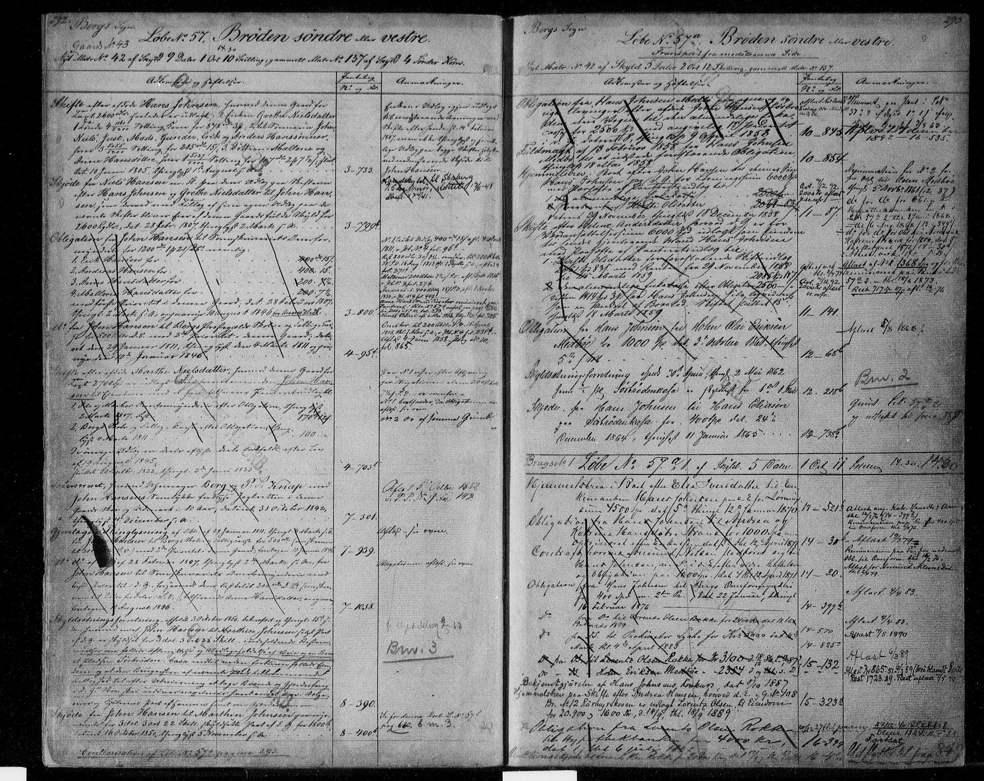 Idd og Marker sorenskriveri, AV/SAO-A-10283/G/Ga/Gac/L0004a: Mortgage register no. II 4a, 1848-1953, p. 292-293