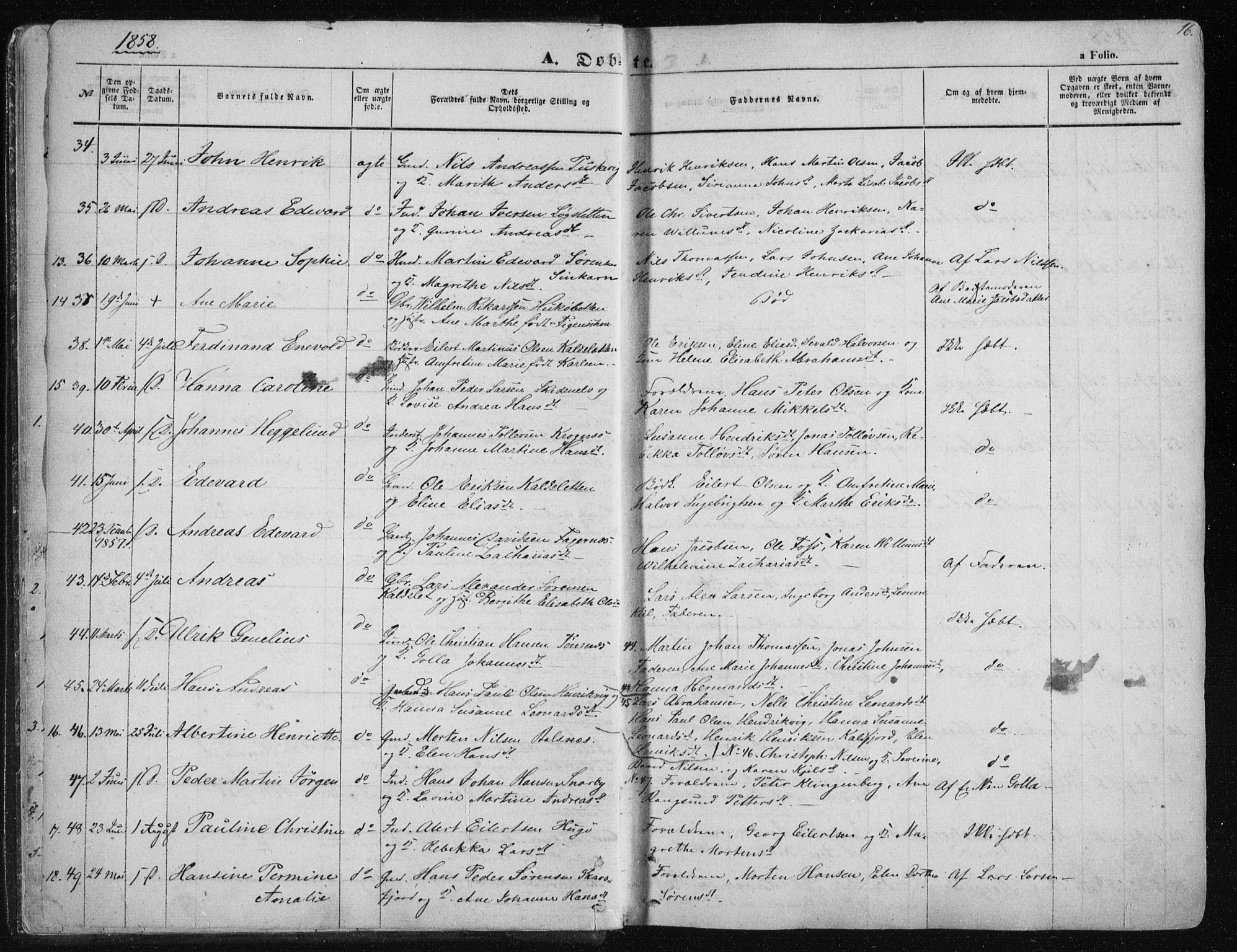 Tromsøysund sokneprestkontor, SATØ/S-1304/G/Ga/L0001kirke: Parish register (official) no. 1, 1856-1867, p. 16
