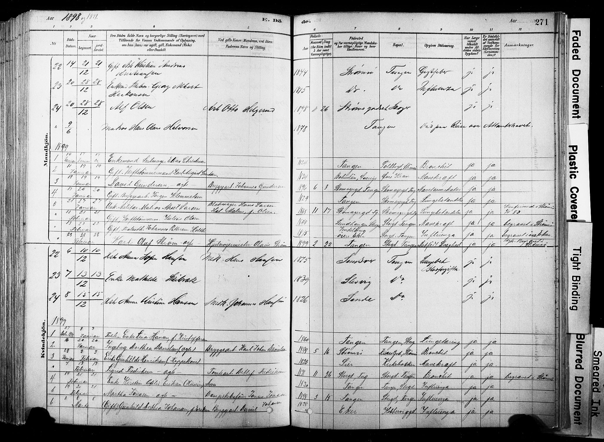 Strømsø kirkebøker, SAKO/A-246/F/Fb/L0006: Parish register (official) no. II 6, 1879-1910, p. 271