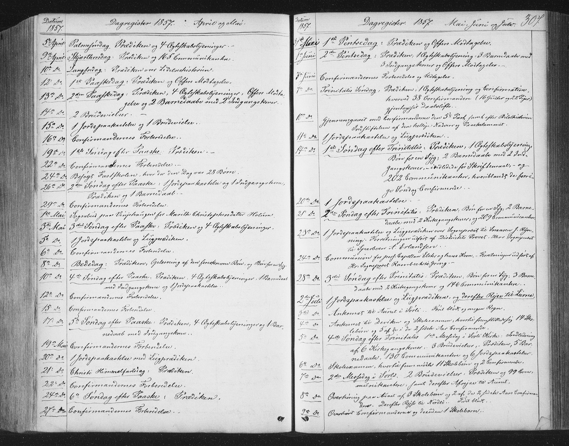 Ministerialprotokoller, klokkerbøker og fødselsregistre - Nord-Trøndelag, SAT/A-1458/749/L0472: Parish register (official) no. 749A06, 1857-1873, p. 307
