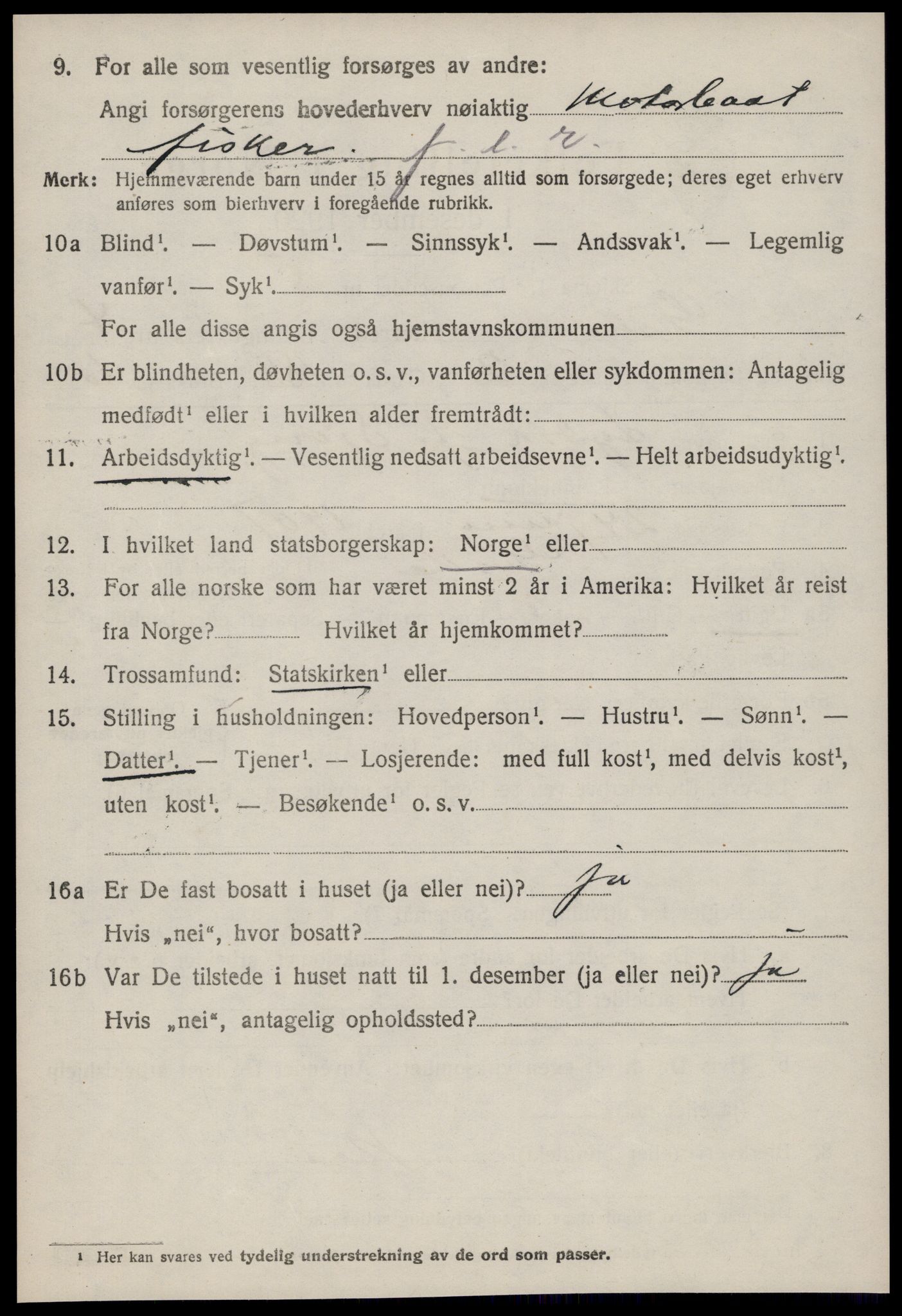 SAT, 1920 census for Giske, 1920, p. 2655