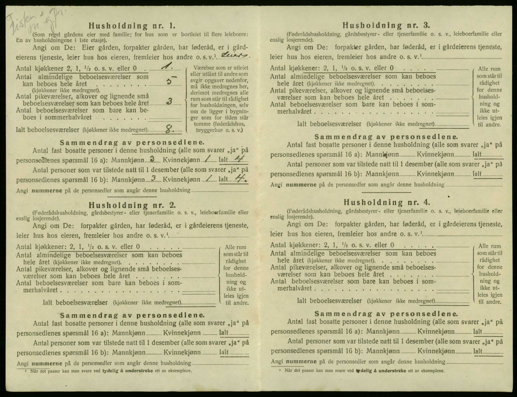 SAB, 1920 census for Austevoll, 1920, p. 350