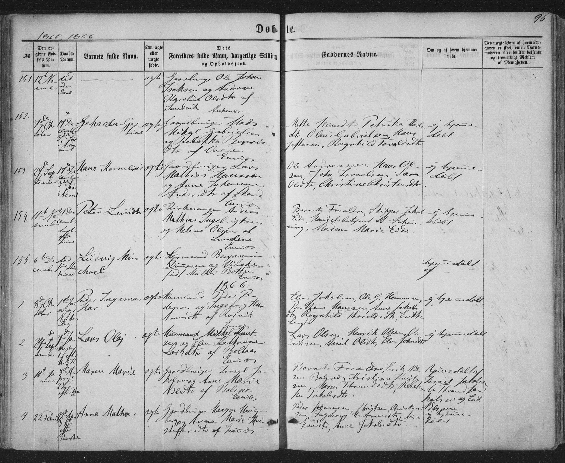 Ministerialprotokoller, klokkerbøker og fødselsregistre - Nordland, SAT/A-1459/863/L0896: Parish register (official) no. 863A08, 1861-1871, p. 96