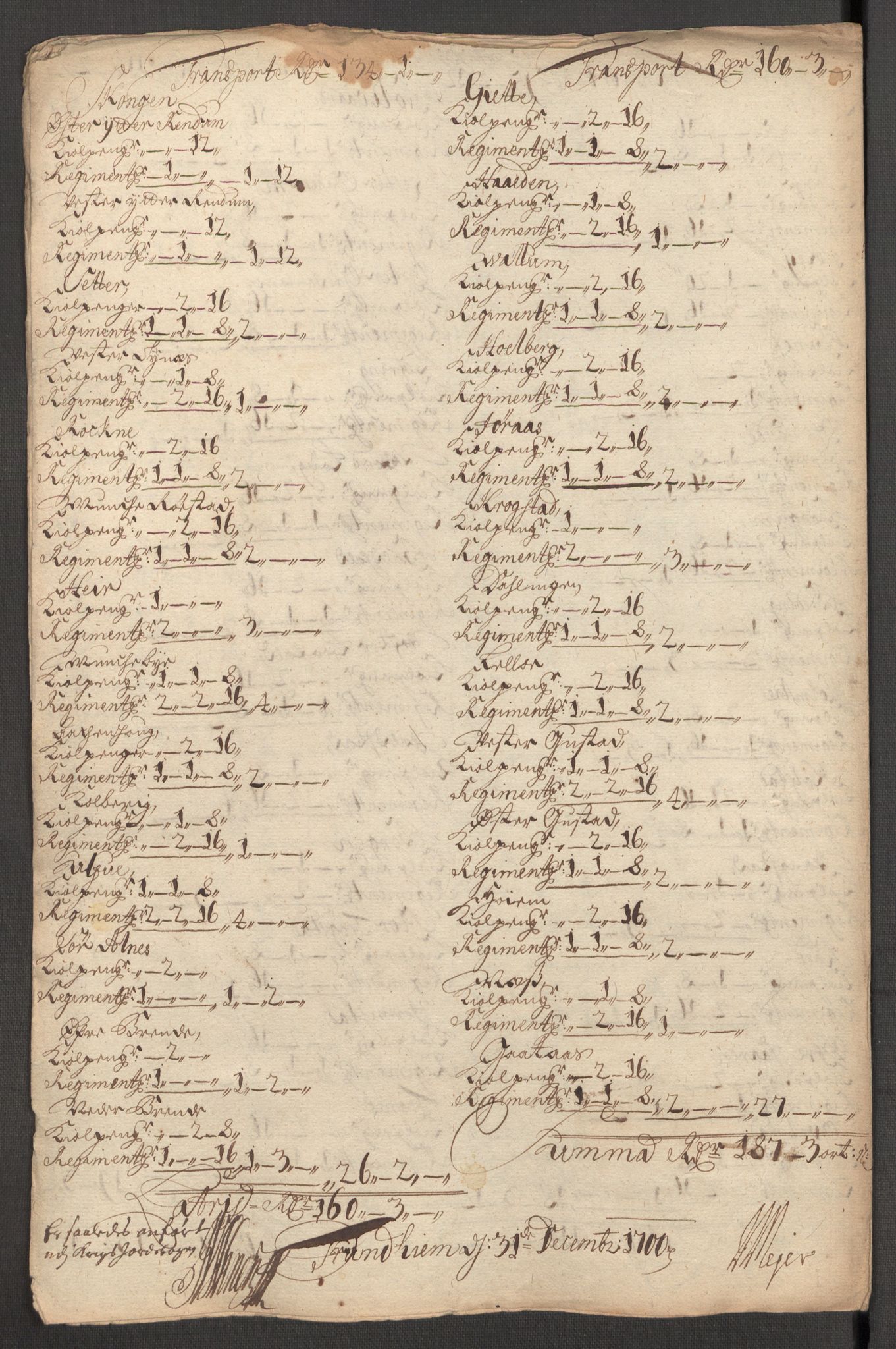 Rentekammeret inntil 1814, Reviderte regnskaper, Fogderegnskap, RA/EA-4092/R62/L4192: Fogderegnskap Stjørdal og Verdal, 1700, p. 213