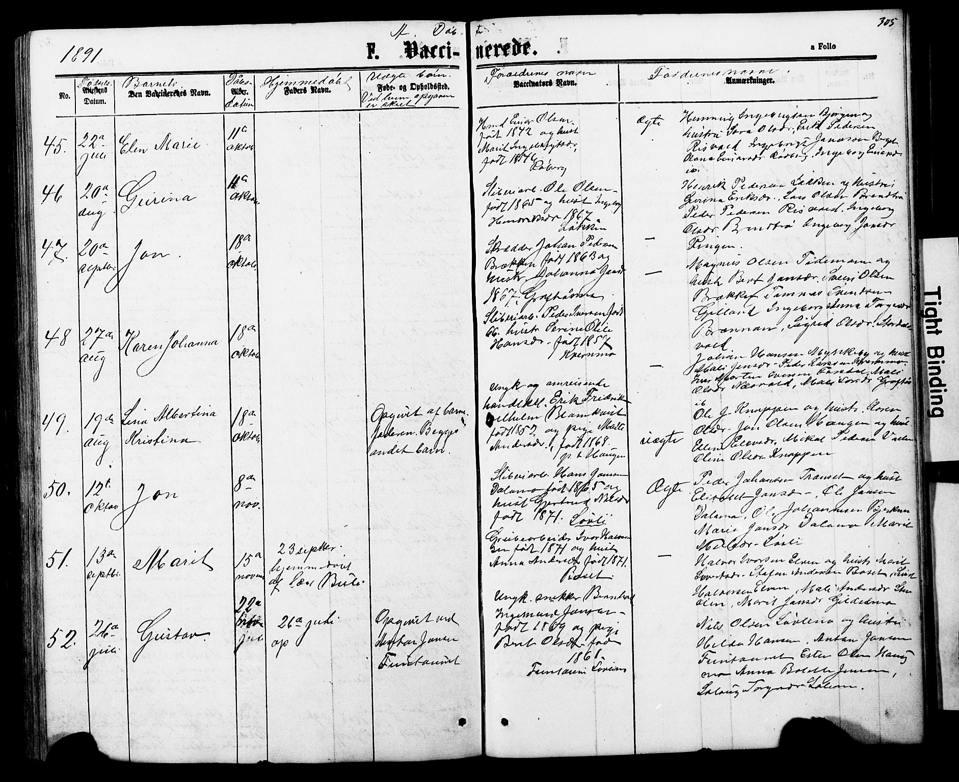 Ministerialprotokoller, klokkerbøker og fødselsregistre - Nord-Trøndelag, SAT/A-1458/706/L0049: Parish register (copy) no. 706C01, 1864-1895, p. 305