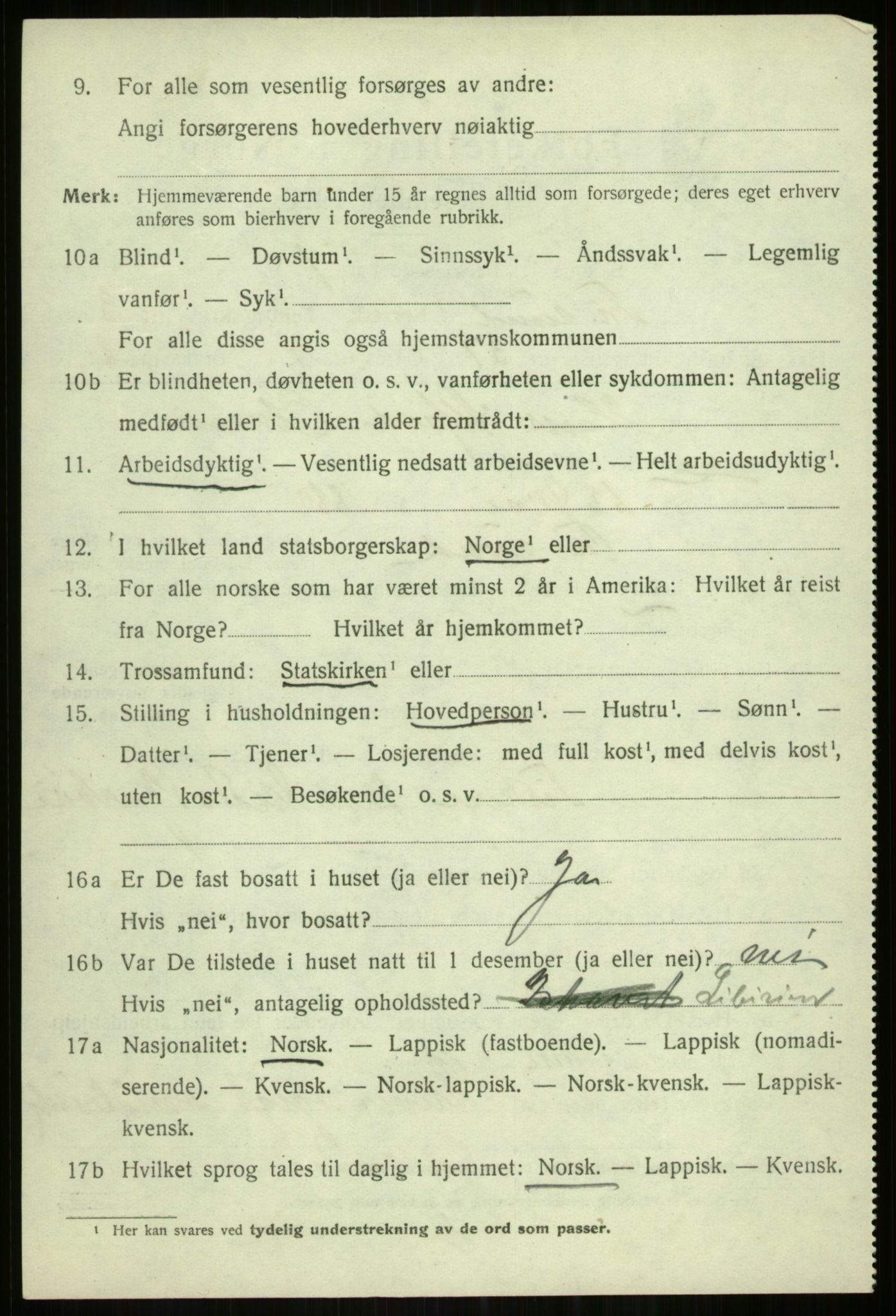 SATØ, 1920 census for Tromsøysund, 1920, p. 3181