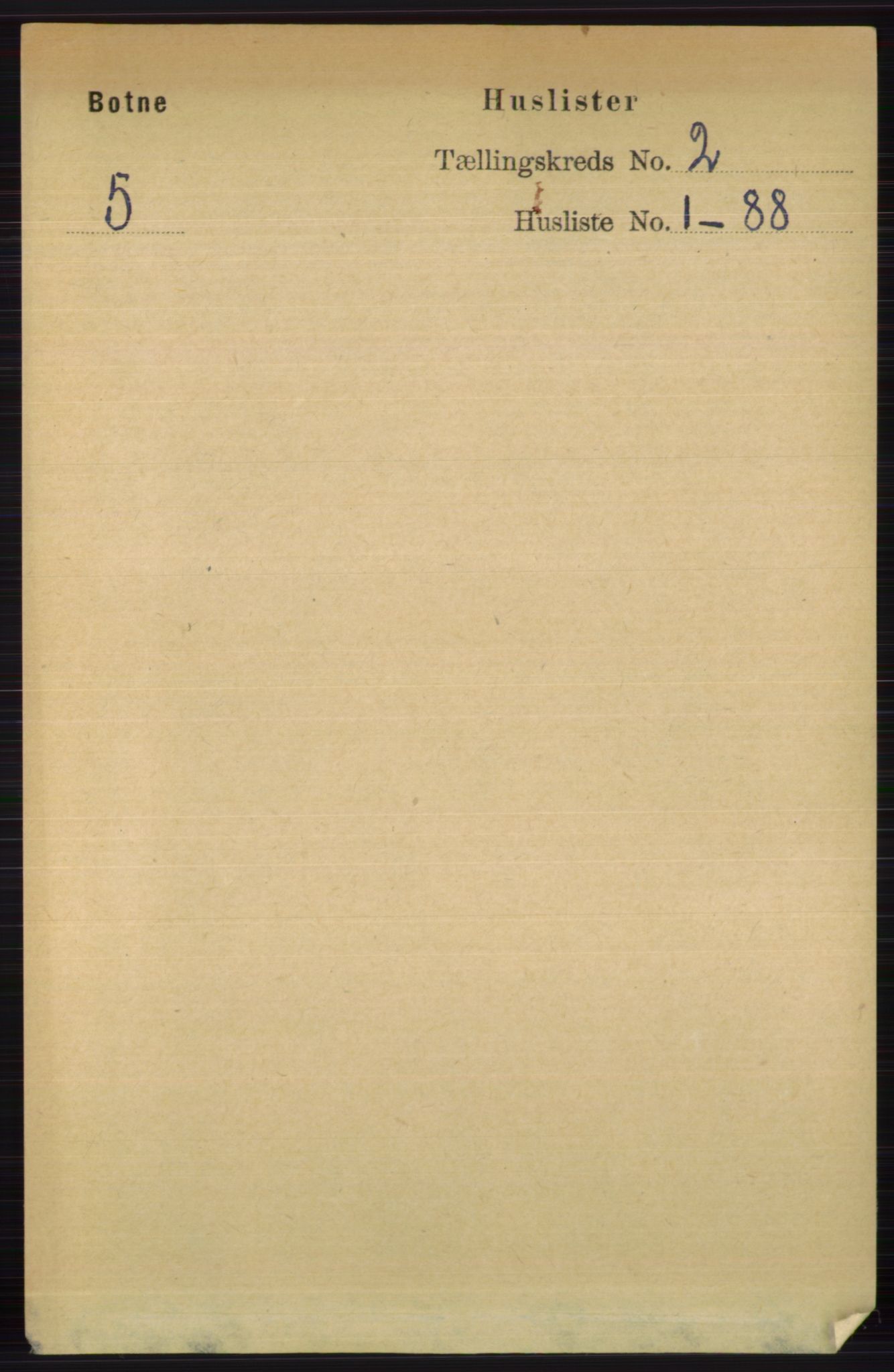 RA, 1891 census for 0715 Botne, 1891, p. 583