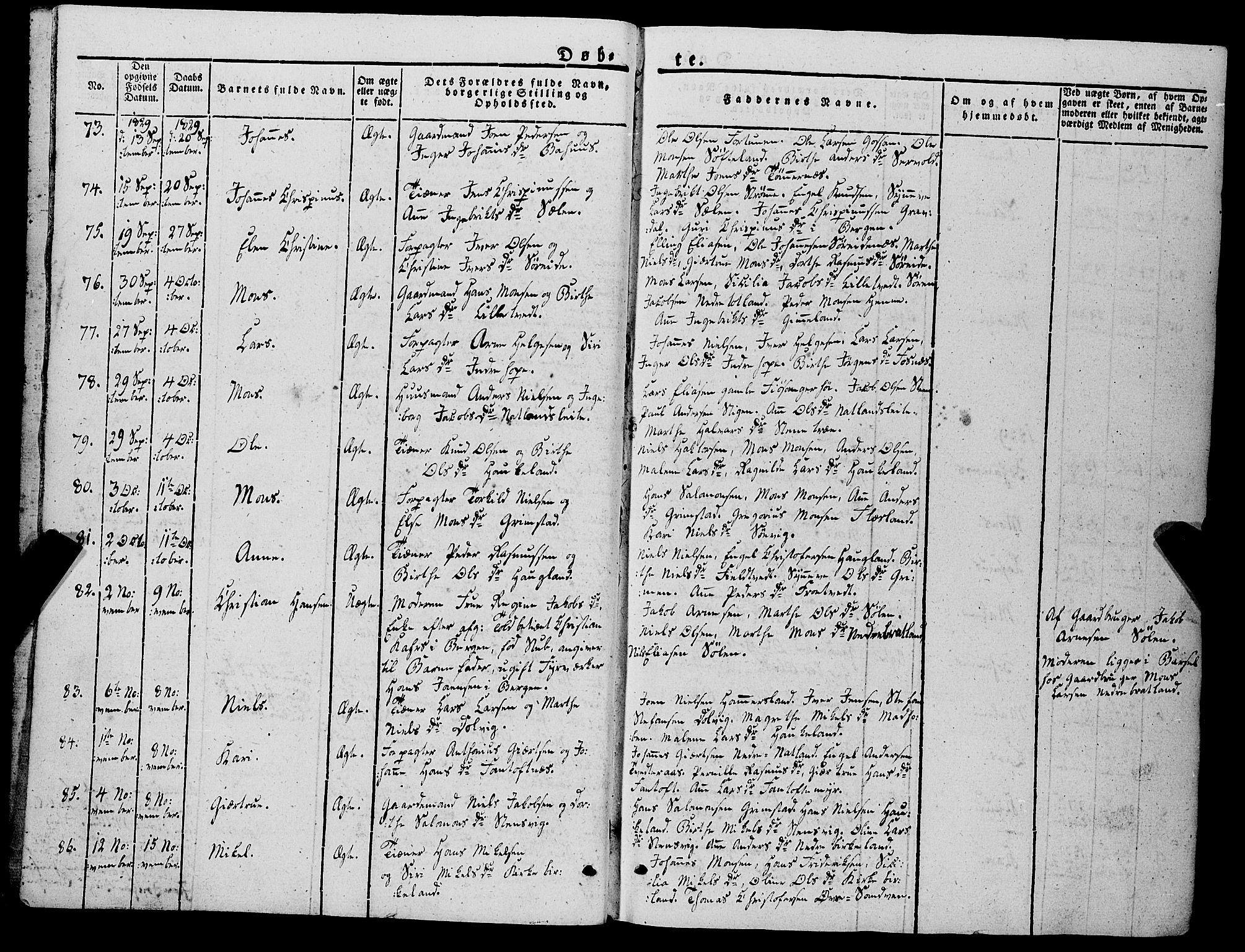 Fana Sokneprestembete, AV/SAB-A-75101/H/Haa/Haaa/L0008: Parish register (official) no. A 8, 1829-1851, p. 7