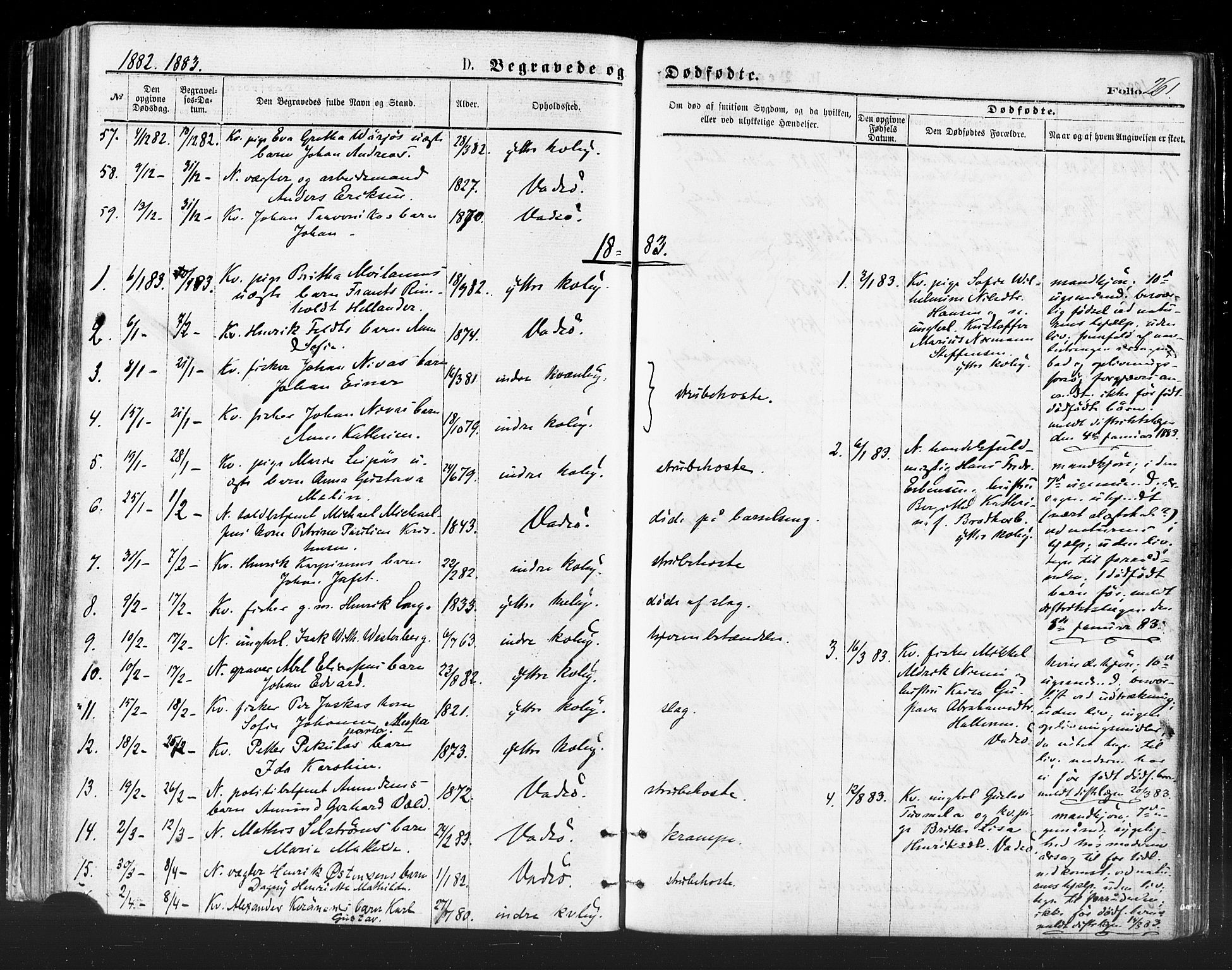 Vadsø sokneprestkontor, AV/SATØ-S-1325/H/Ha/L0005kirke: Parish register (official) no. 5, 1873-1884, p. 261