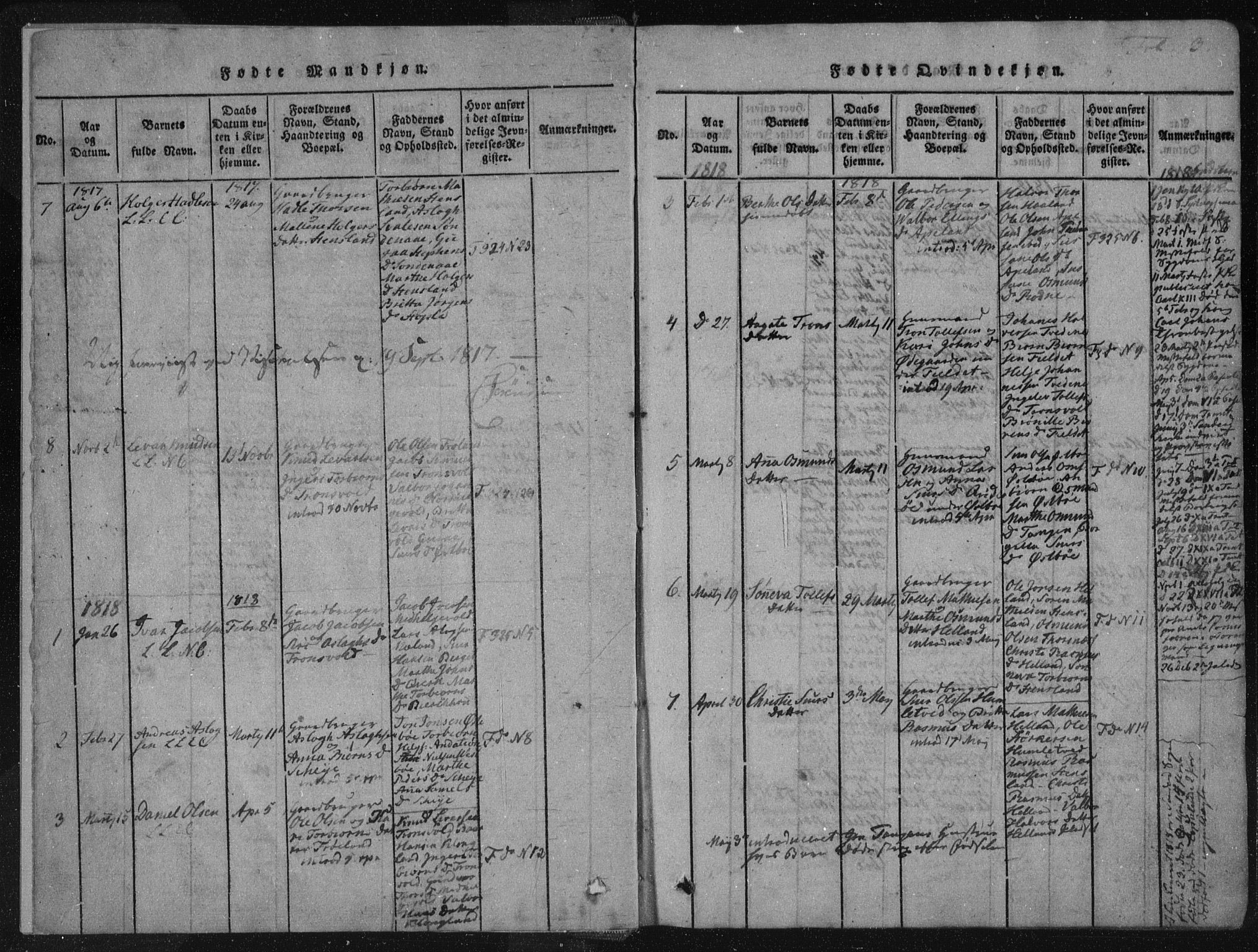 Vikedal sokneprestkontor, AV/SAST-A-101840/01/IV: Parish register (official) no. A 4, 1816-1850, p. 3