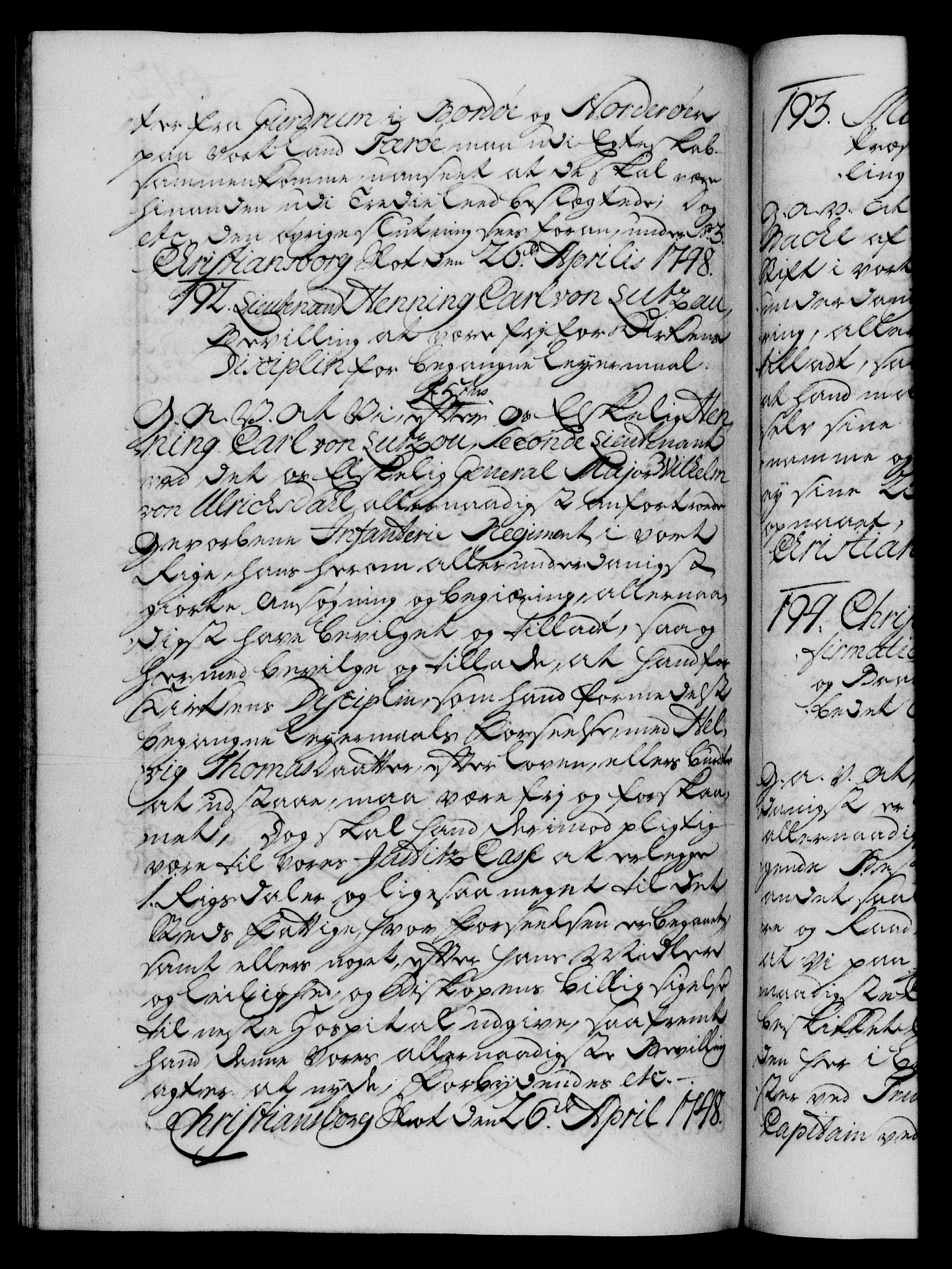 Danske Kanselli 1572-1799, AV/RA-EA-3023/F/Fc/Fca/Fcaa/L0035: Norske registre, 1746-1748, p. 642b