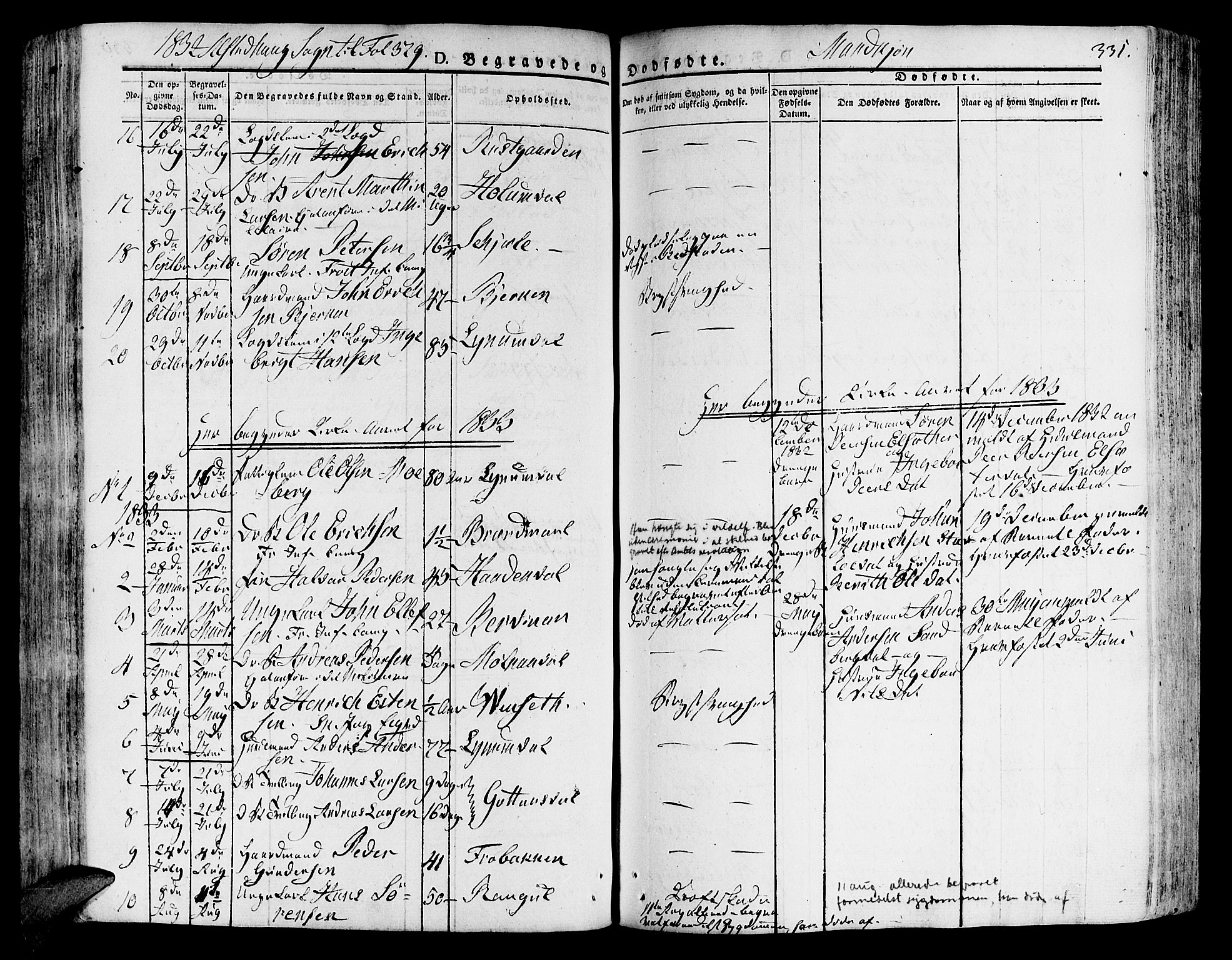 Ministerialprotokoller, klokkerbøker og fødselsregistre - Nord-Trøndelag, SAT/A-1458/717/L0152: Parish register (official) no. 717A05 /1, 1825-1836, p. 331