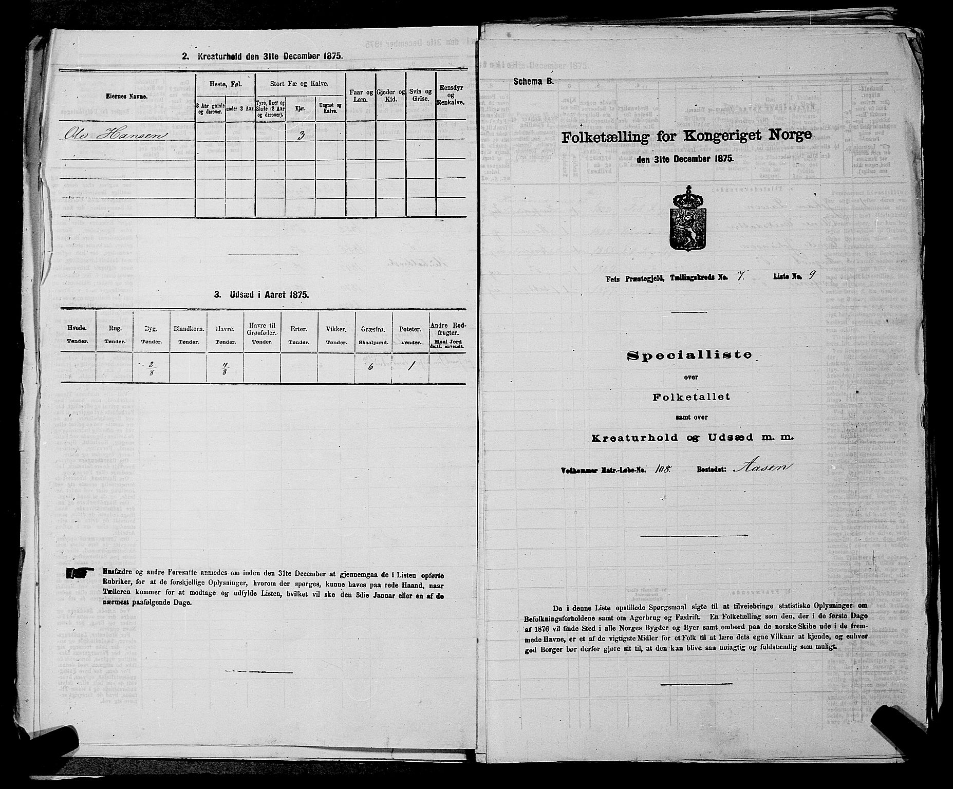 RA, 1875 census for 0227P Fet, 1875, p. 1008