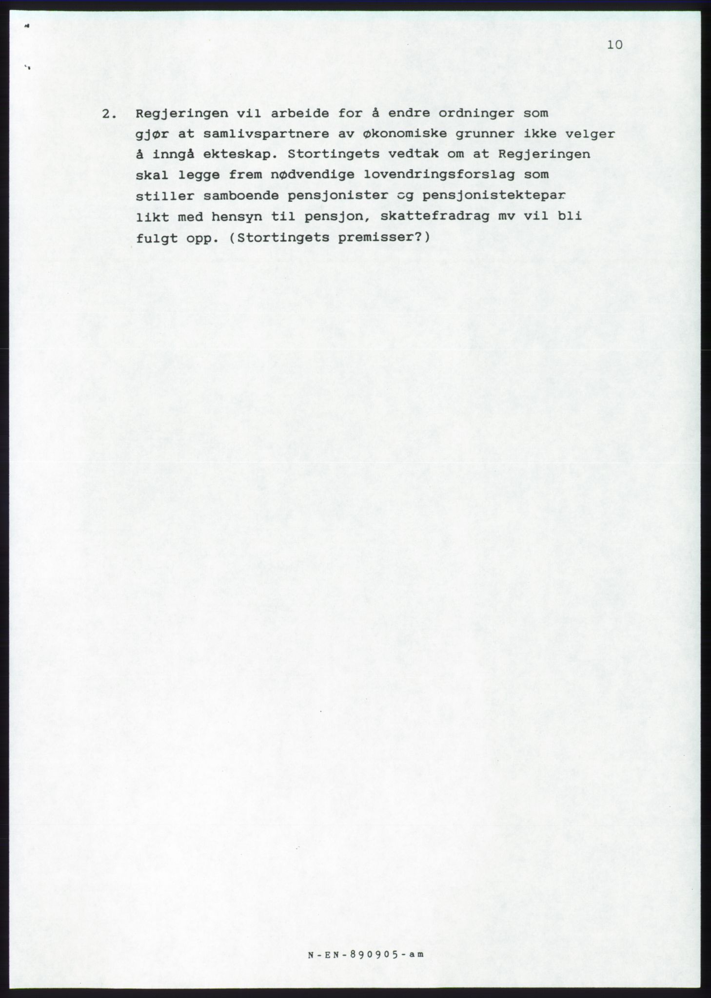 Forhandlingsmøtene 1989 mellom Høyre, KrF og Senterpartiet om dannelse av regjering, AV/RA-PA-0697/A/L0001: Forhandlingsprotokoll med vedlegg, 1989, p. 401