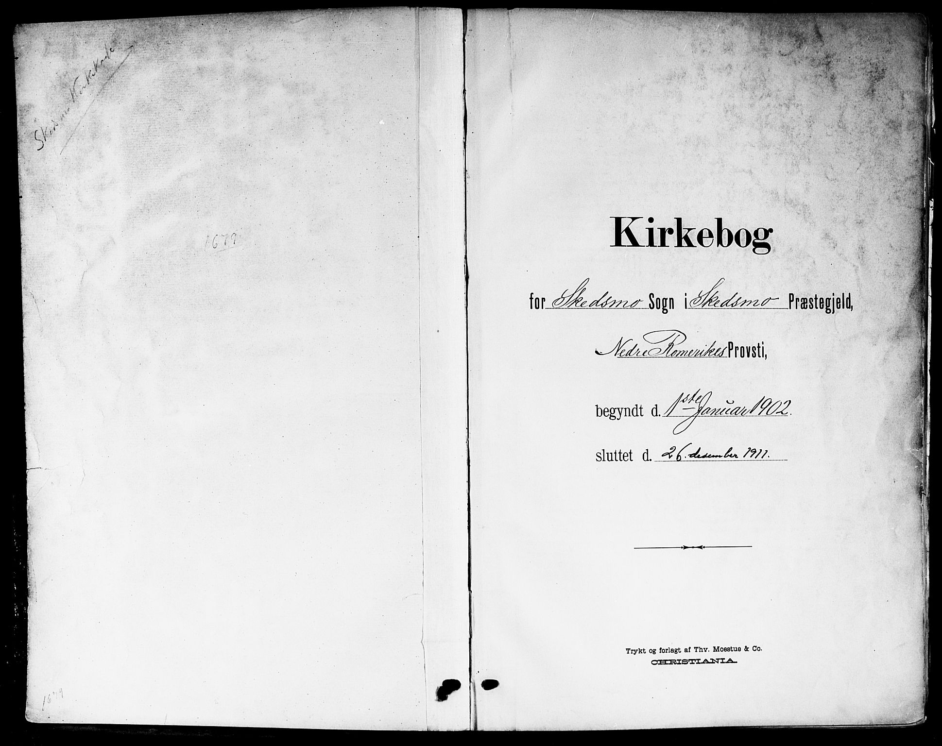 Skedsmo prestekontor Kirkebøker, SAO/A-10033a/G/Ga/L0005b: Parish register (copy) no. I 5B, 1902-1911