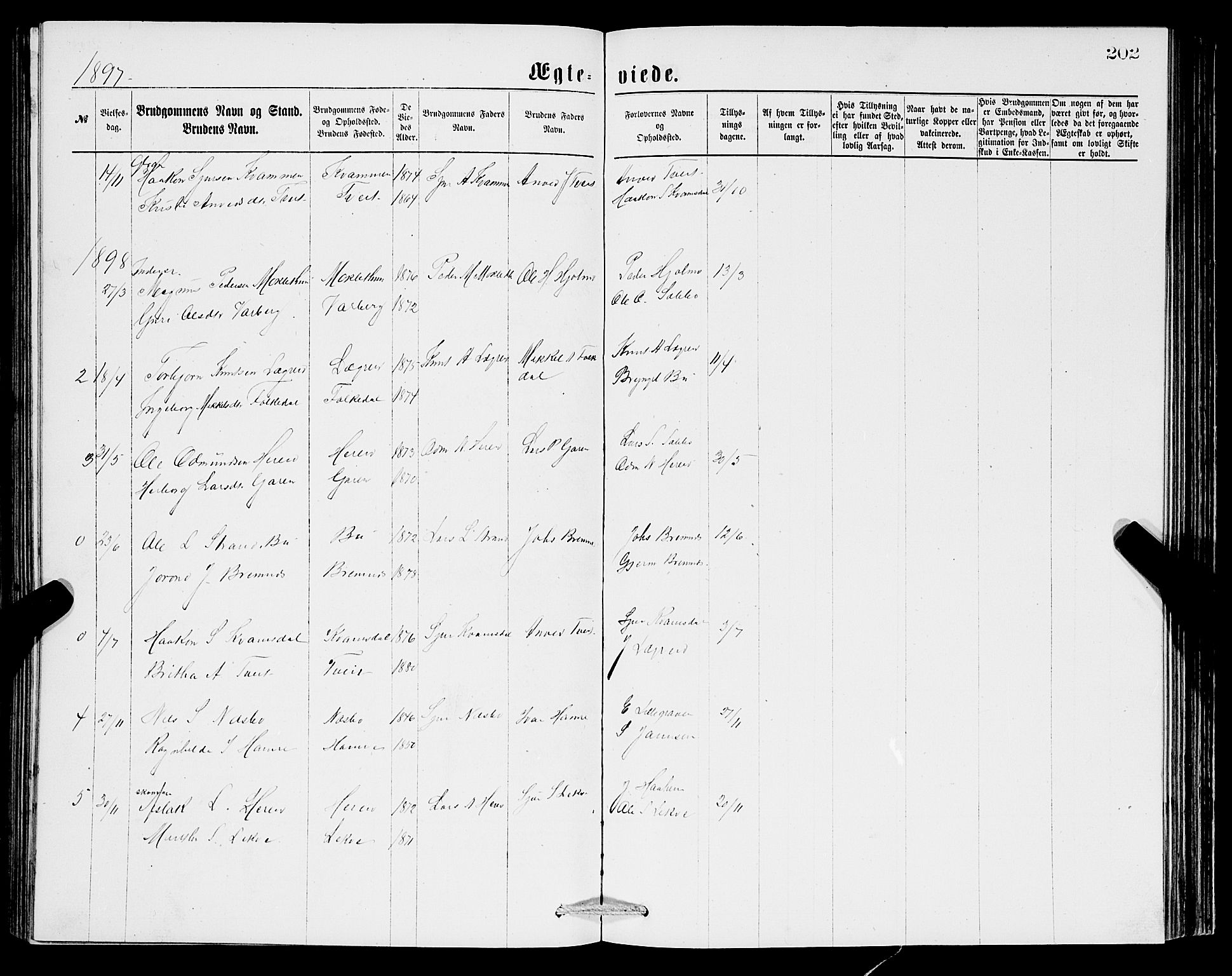 Ullensvang sokneprestembete, SAB/A-78701/H/Hab: Parish register (copy) no. C 2, 1871-1899, p. 202