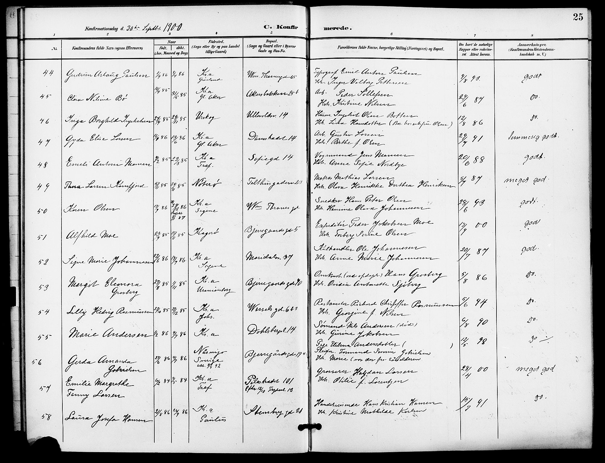 Gamle Aker prestekontor Kirkebøker, SAO/A-10617a/F/L0012: Parish register (official) no. 12, 1898-1910, p. 25