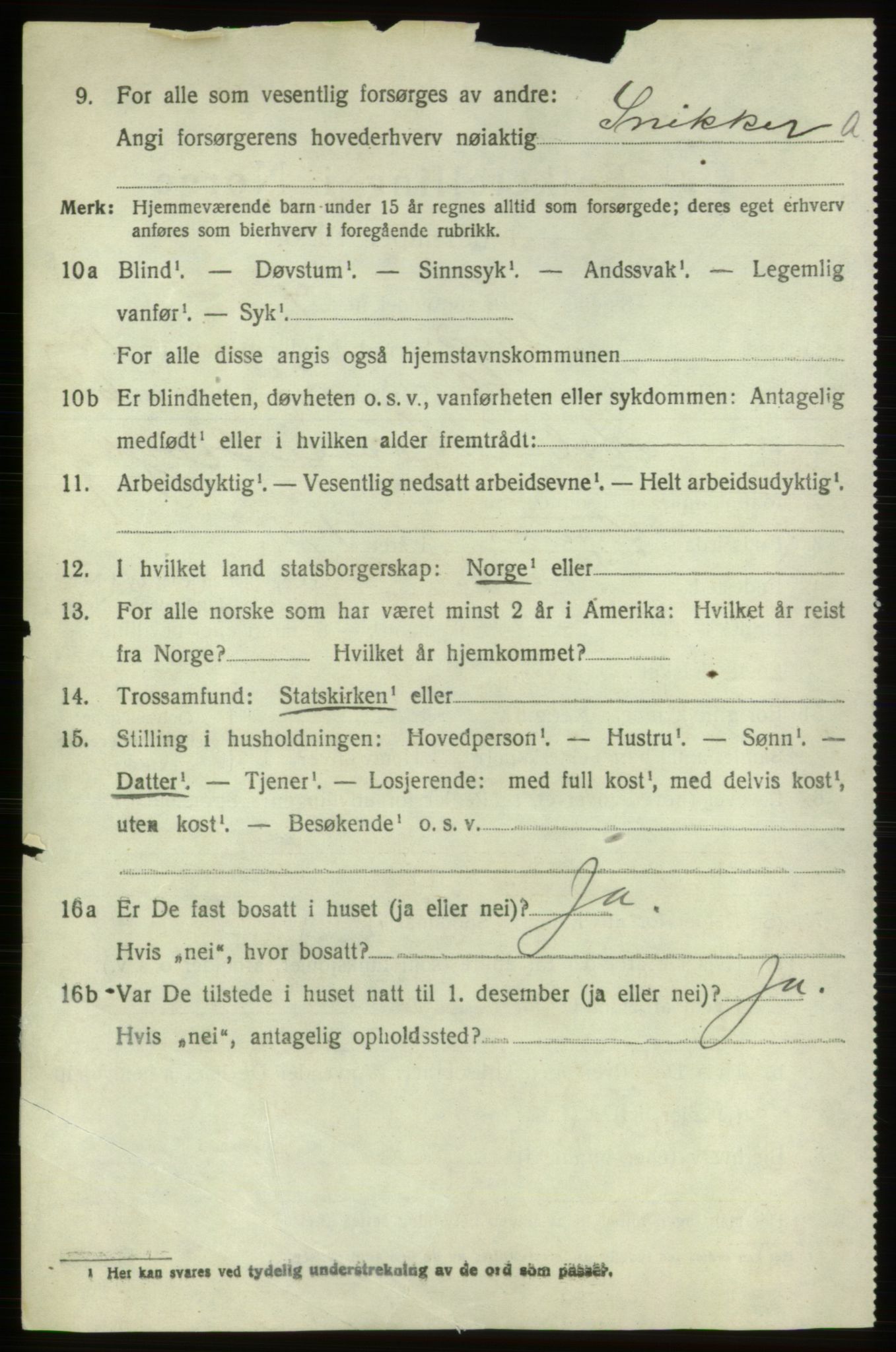 SAB, 1920 census for Stord, 1920, p. 6314