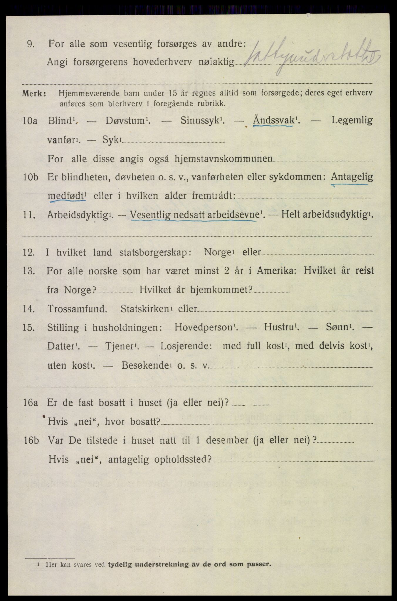 SAH, 1920 census for Elverum, 1920, p. 21227