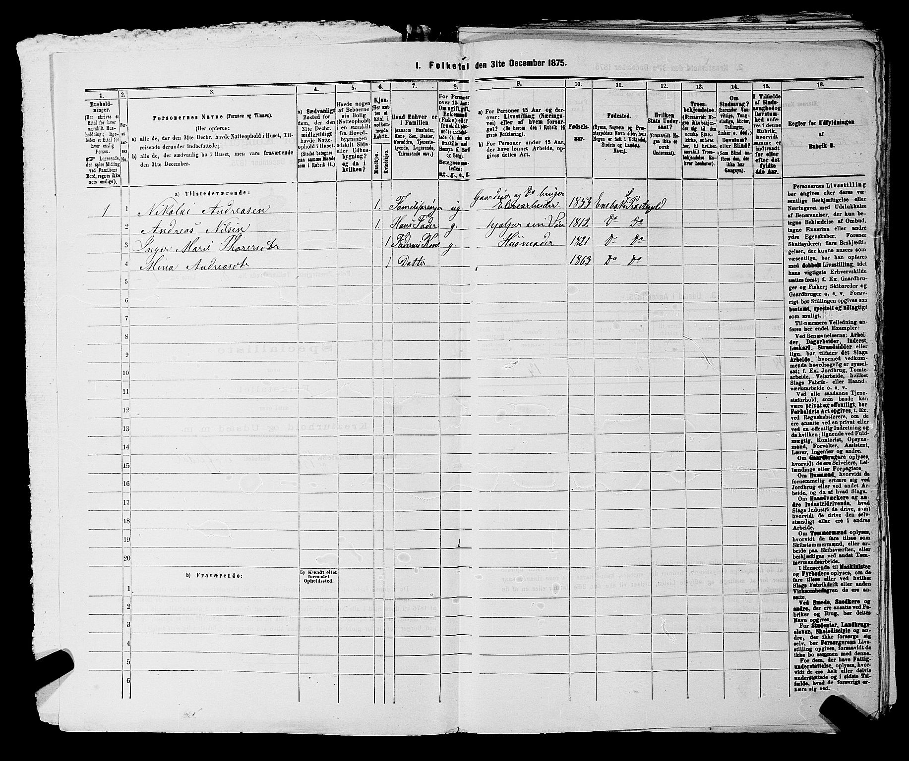 RA, 1875 census for 0227P Fet, 1875, p. 1152