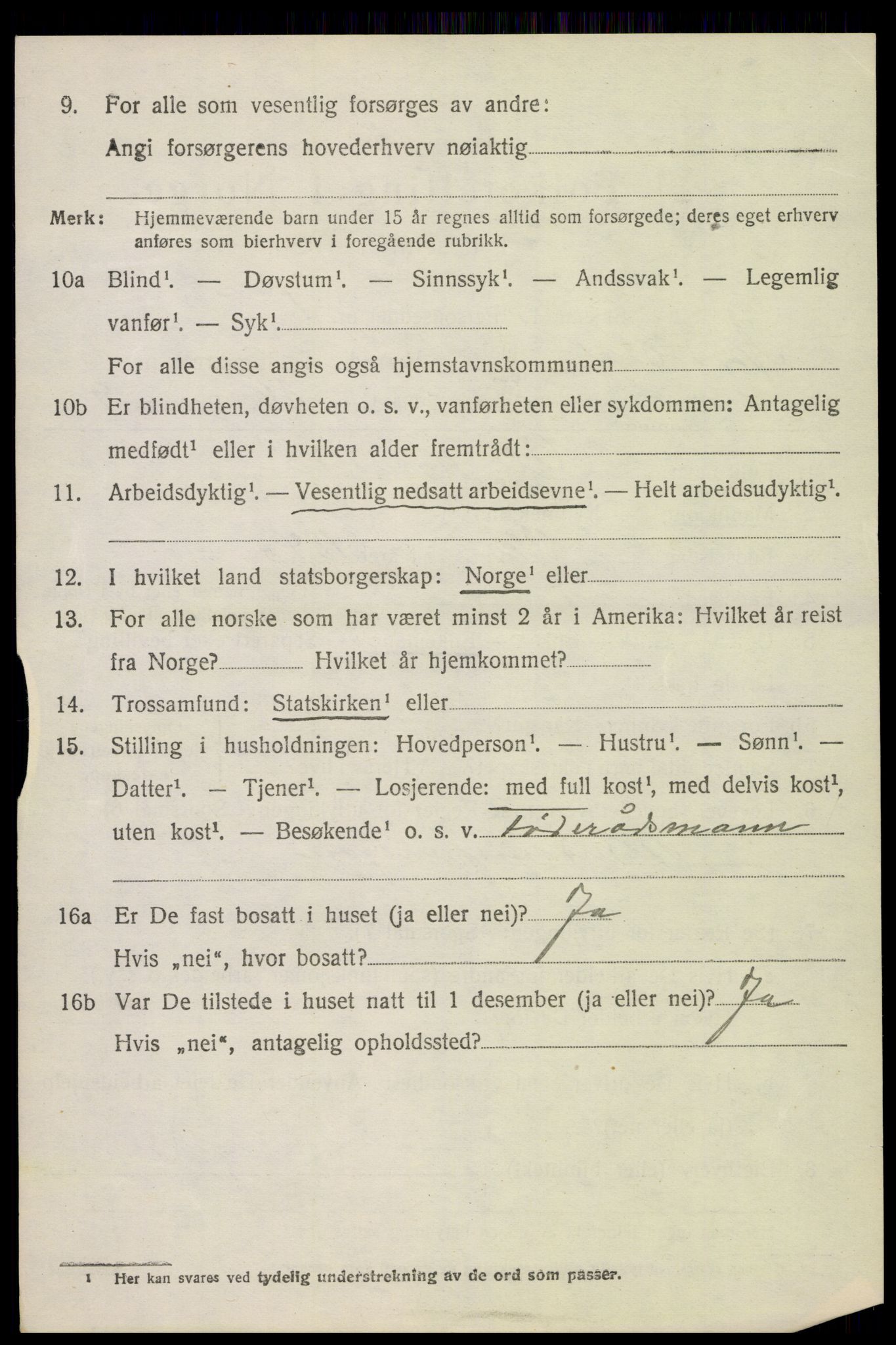 SAH, 1920 census for Nord-Odal, 1920, p. 7020