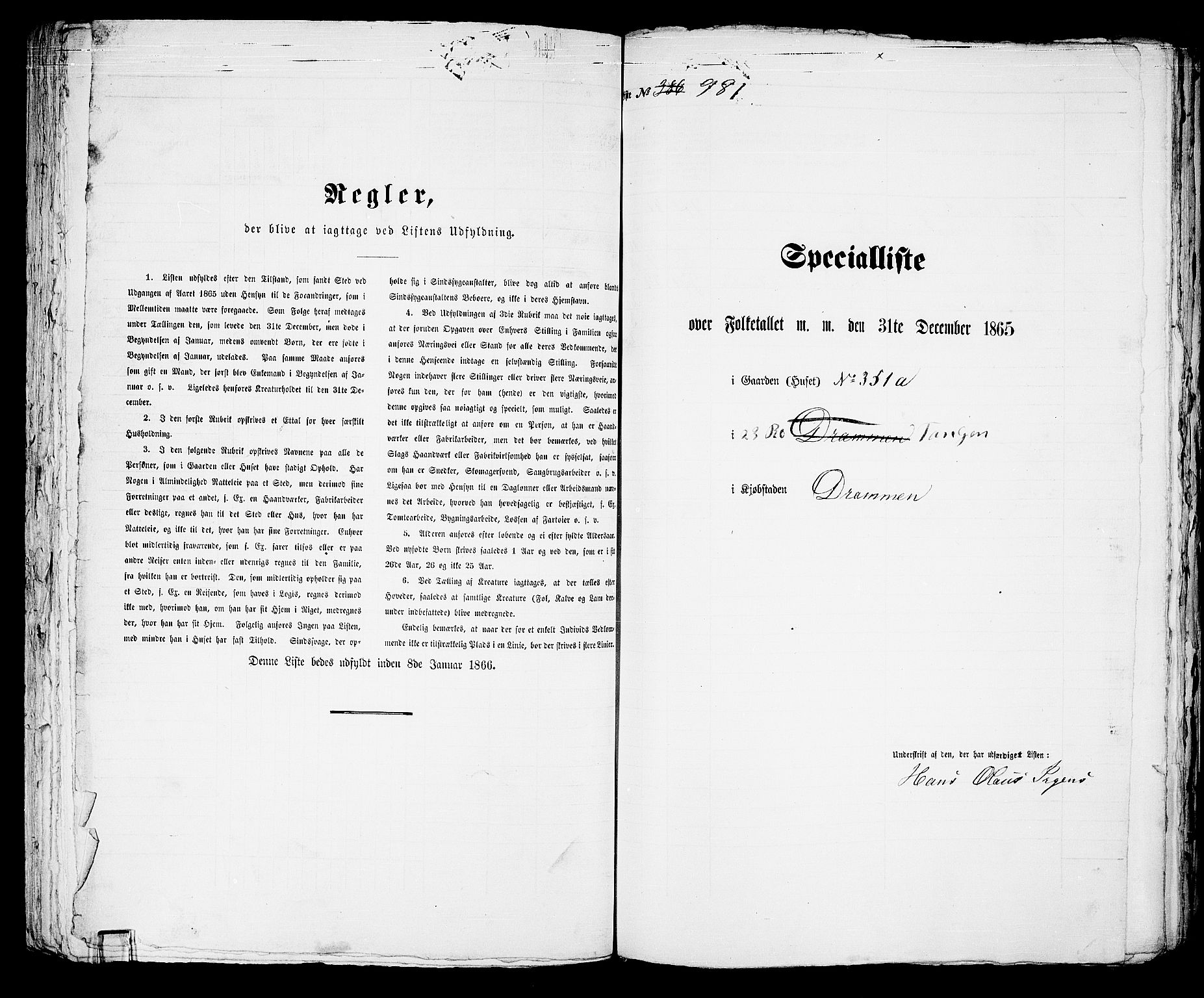 RA, 1865 census for Strømsø in Drammen, 1865, p. 783