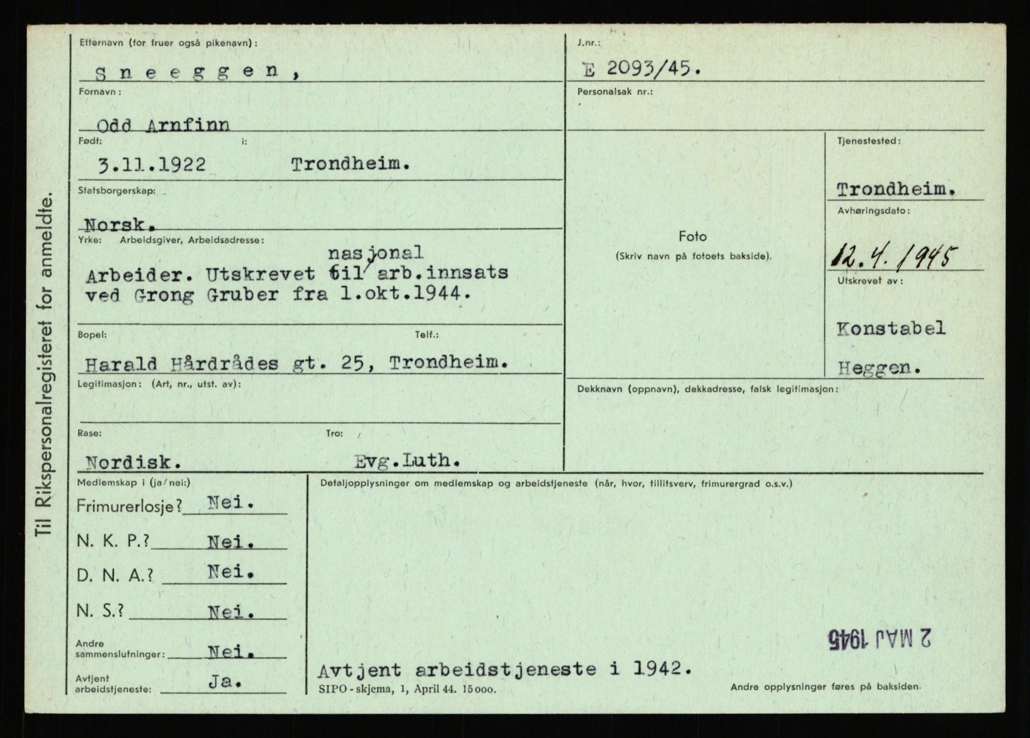 Statspolitiet - Hovedkontoret / Osloavdelingen, AV/RA-S-1329/C/Ca/L0014: Seterlien - Svartås, 1943-1945, p. 2032