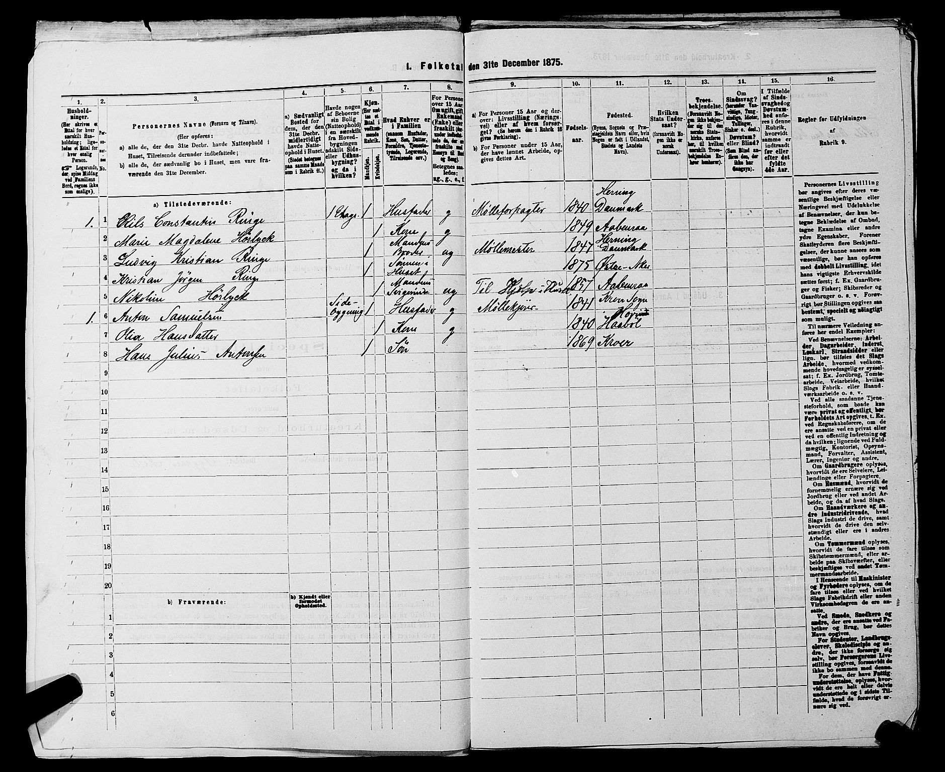 RA, 1875 census for 0218bP Østre Aker, 1875, p. 2959