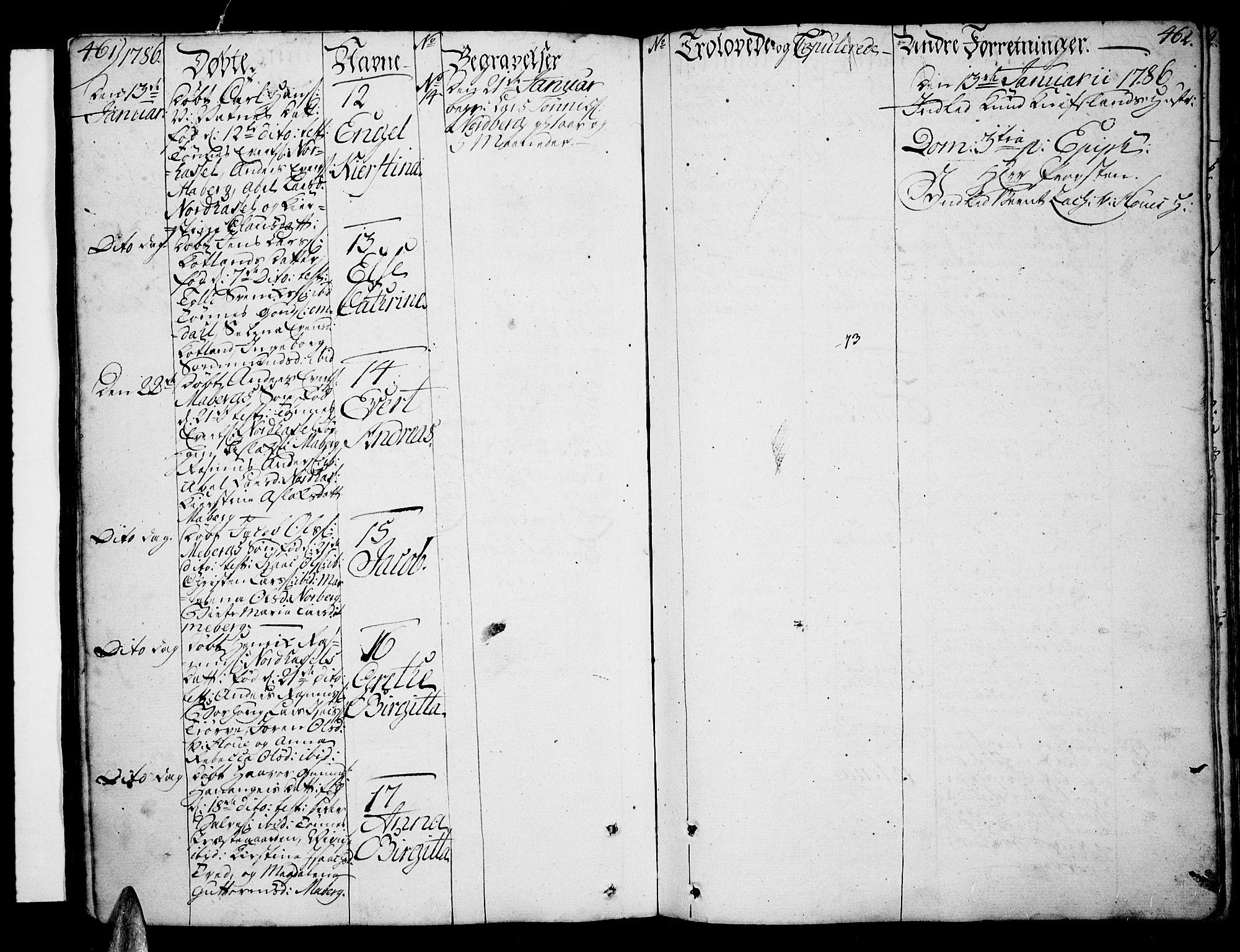 Lista sokneprestkontor, AV/SAK-1111-0027/F/Fa/L0004: Parish register (official) no. A 4, 1768-1794, p. 461-462