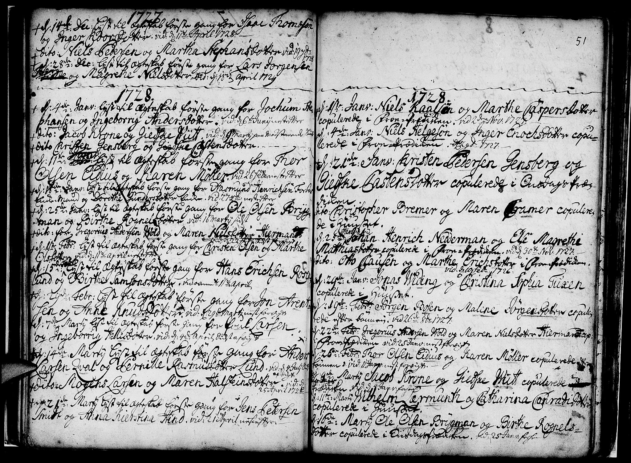 Nykirken Sokneprestembete, SAB/A-77101/H/Haa/L0007: Parish register (official) no. A 7, 1719-1781, p. 51